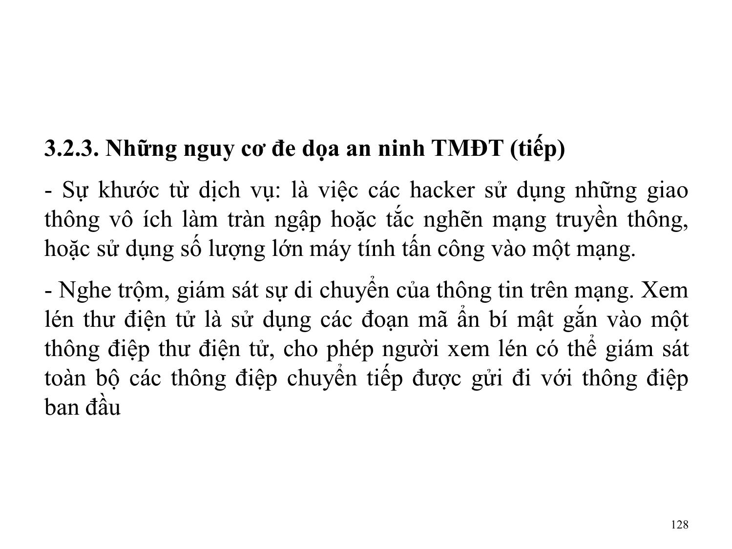 Bài giảng Thương mại điện tử căn bản - Chương 3: An ninh thương mại điện tử - Nguyễn Anh Tuấn trang 8