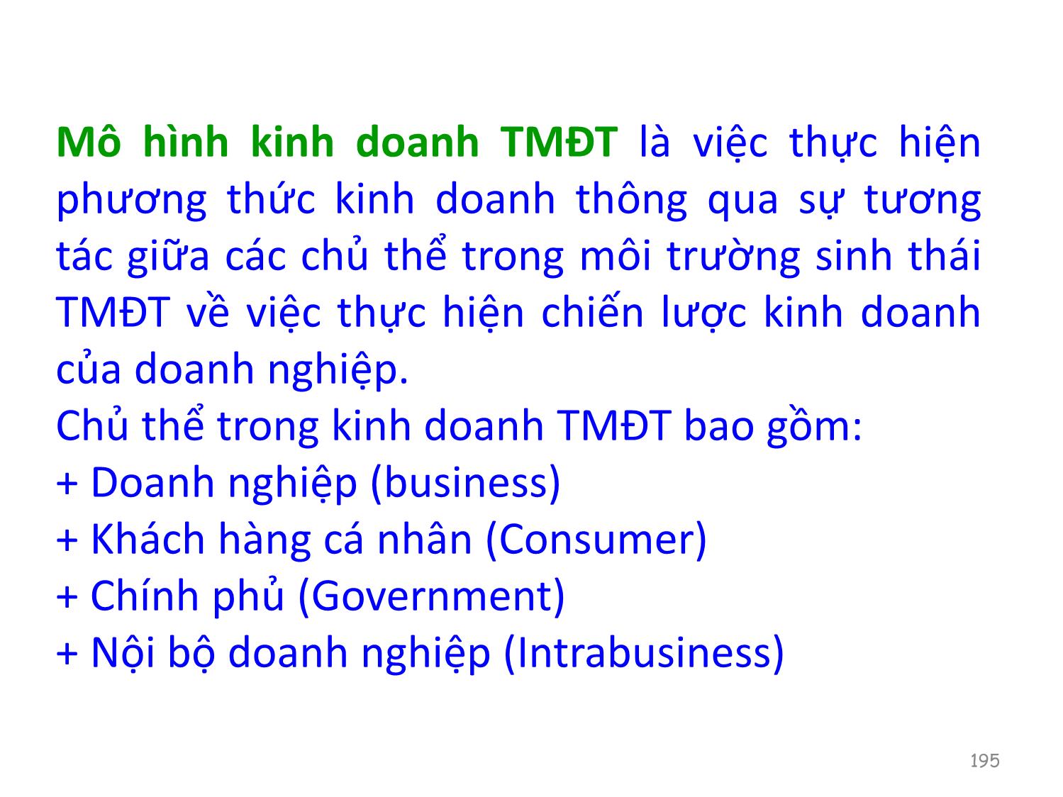 Bài giảng Thương mại điện tử căn bản - Chương 5: Phương thức và mô hình kinh doanh TMĐT B2C, B2B - Nguyễn Anh Tuấn trang 6