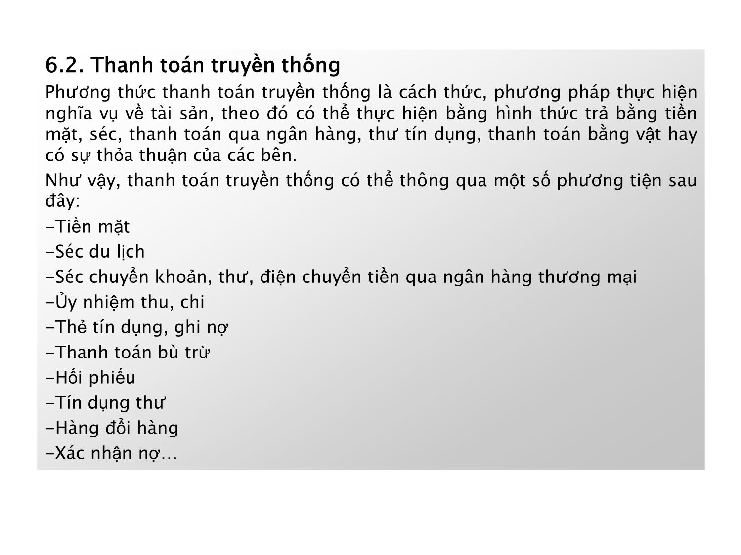 Bài giảng Thương mại điện tử căn bản - Chương 6: Thanh toán điện tử - Nguyễn Anh Tuấn trang 3