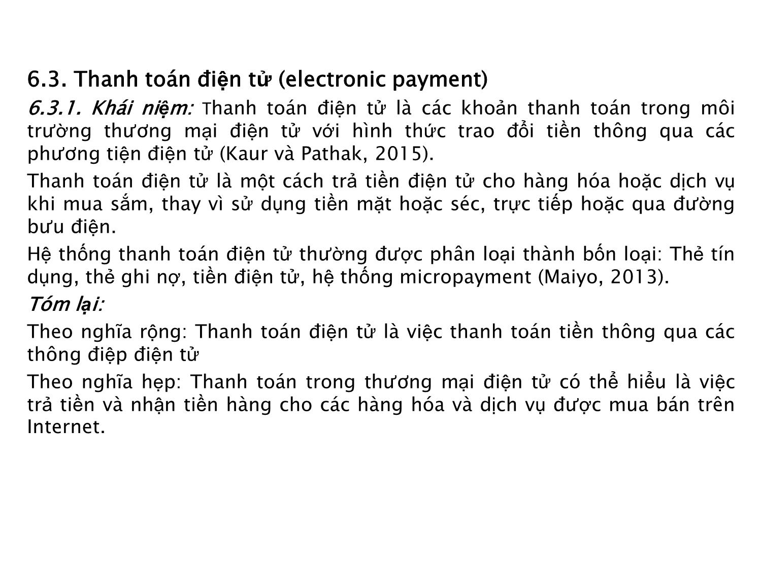 Bài giảng Thương mại điện tử căn bản - Chương 6: Thanh toán điện tử - Nguyễn Anh Tuấn trang 4