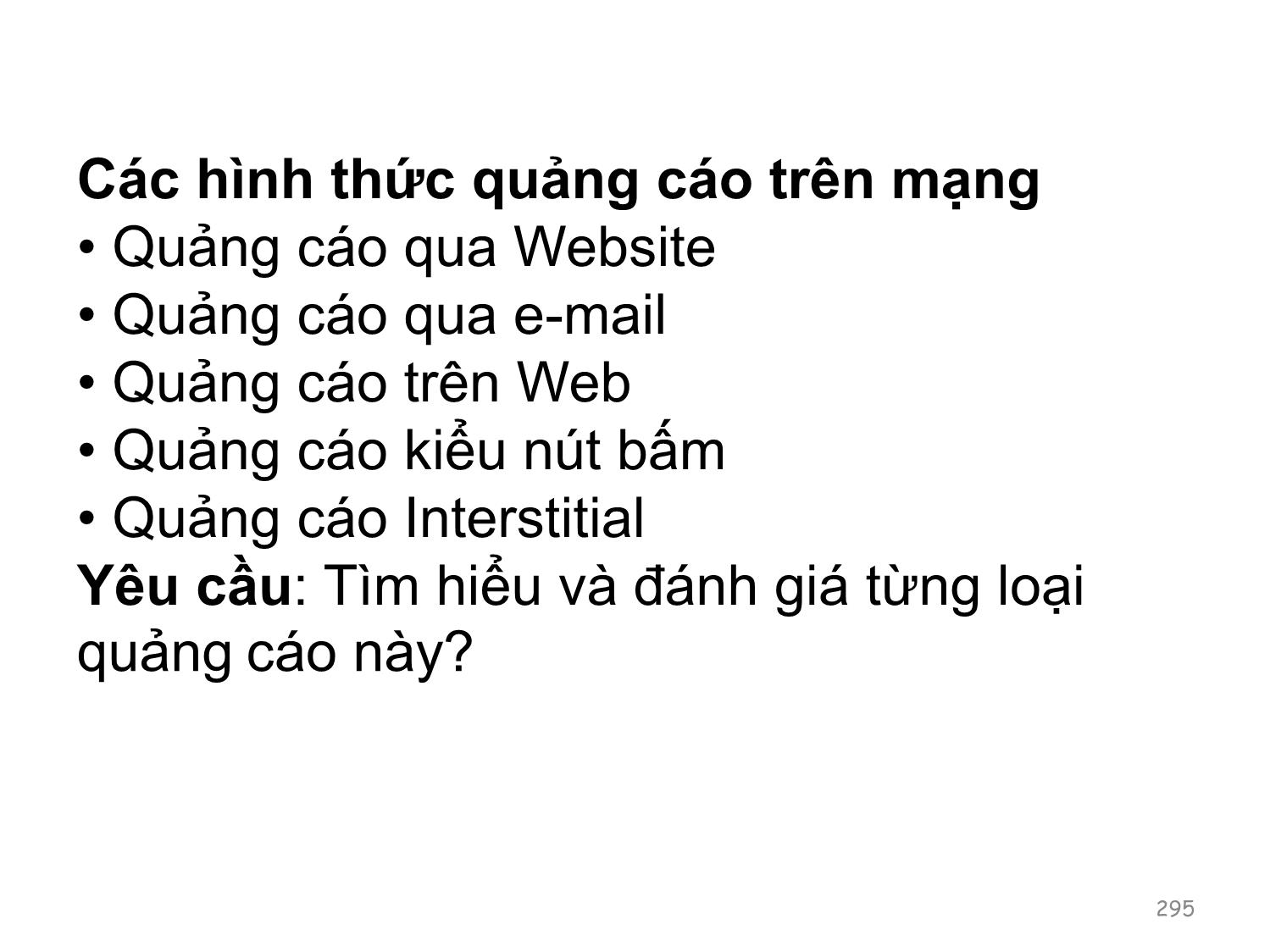 Bài giảng Thương mại điện tử căn bản - Chương 7: Marketing điện tử - Nguyễn Anh Tuấn trang 10