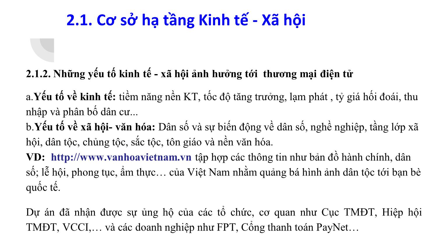 Bài giảng Thương mại điện tử - Chương 2: Cơ sở hạ tầng kinh tế , xã hội, pháp lý, hạ tầng mạng, công nghệ của thương mại điện tử - Đàm Thị Thuỷ trang 3