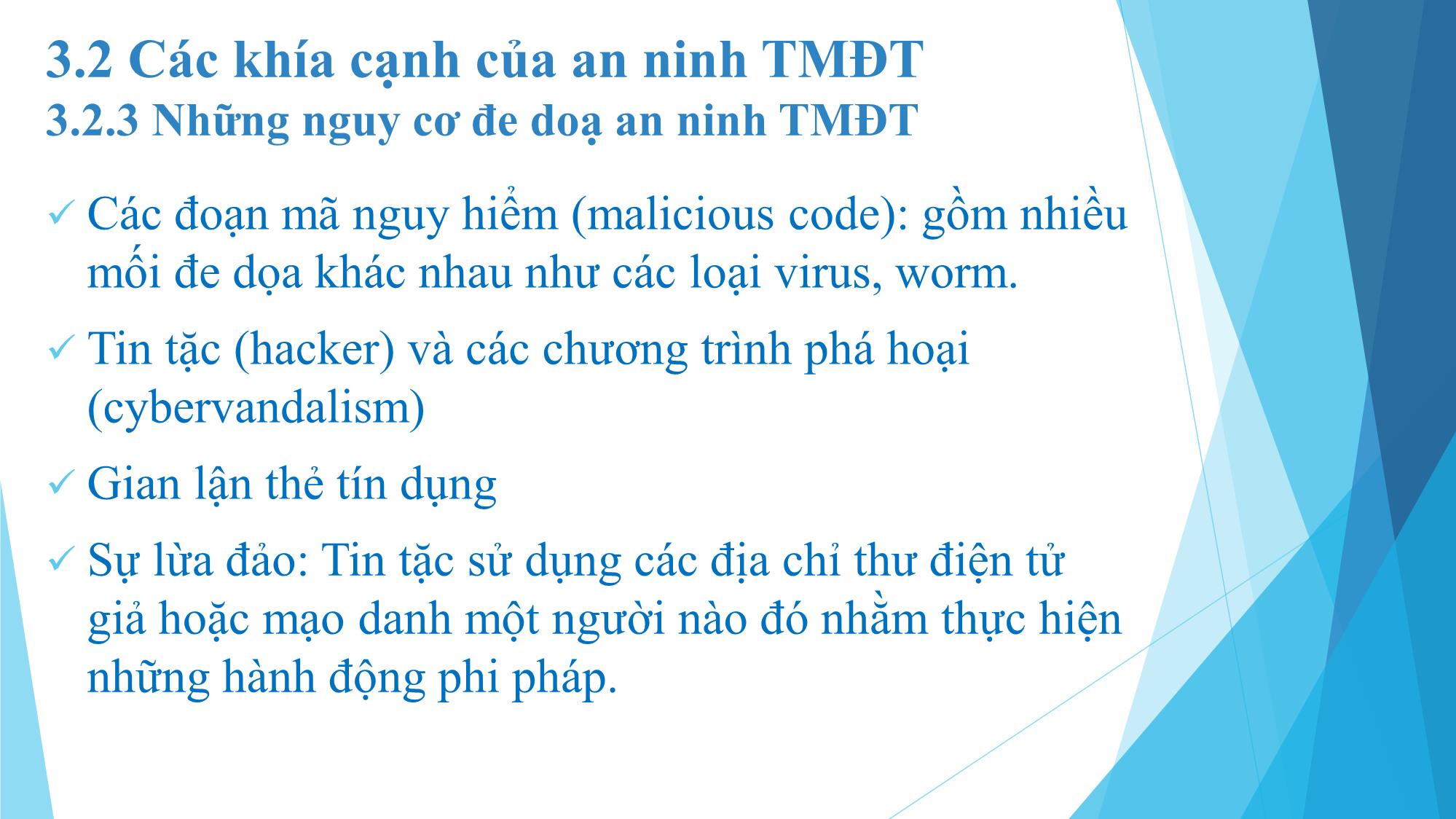 Bài giảng Thương mại điện tử - Chương 3: An ninh thương mại điện tử - Đàm Thị Thuỷ trang 10