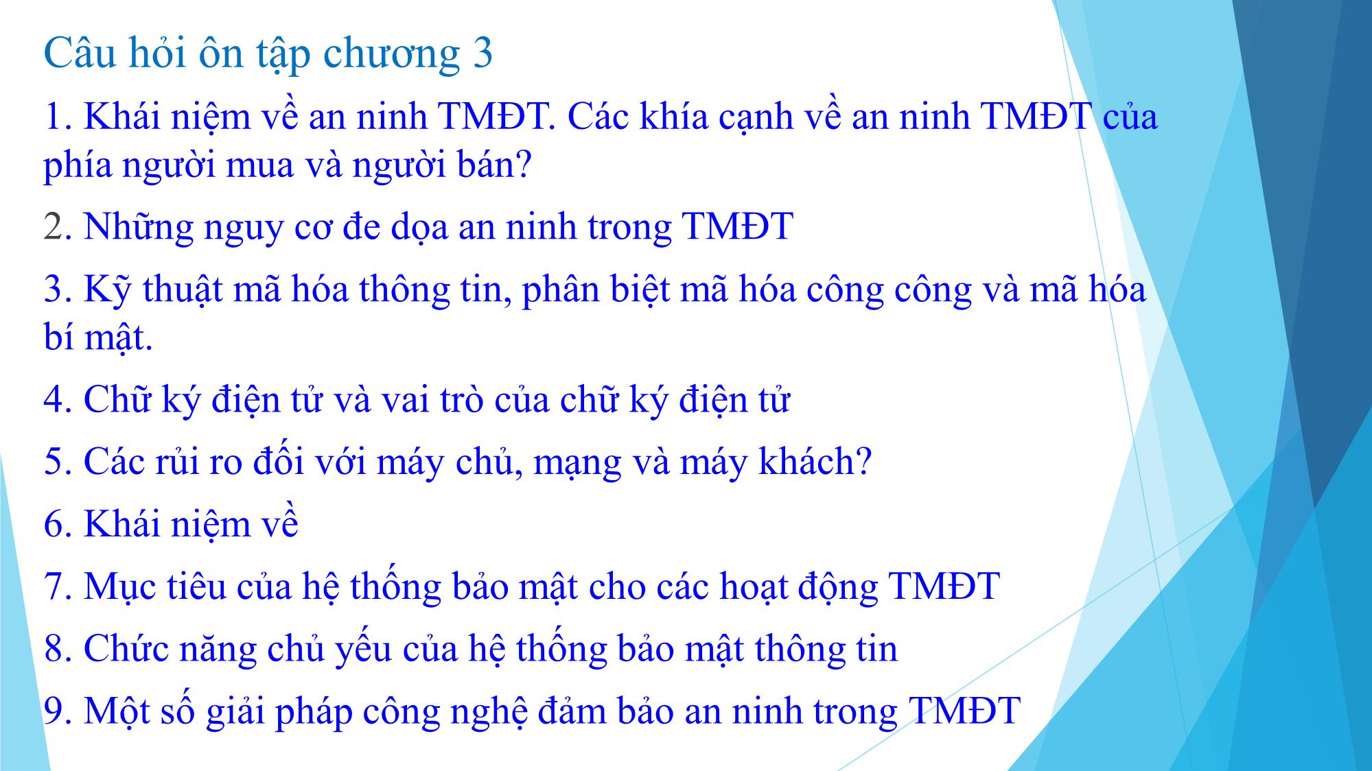 Bài giảng Thương mại điện tử - Chương 3: An ninh thương mại điện tử - Đàm Thị Thuỷ trang 3