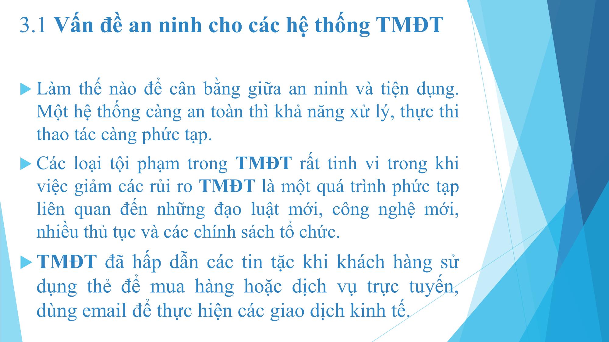 Bài giảng Thương mại điện tử - Chương 3: An ninh thương mại điện tử - Đàm Thị Thuỷ trang 4