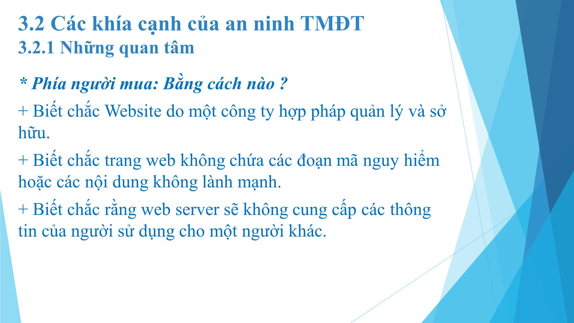 Bài giảng Thương mại điện tử - Chương 3: An ninh thương mại điện tử - Đàm Thị Thuỷ trang 6