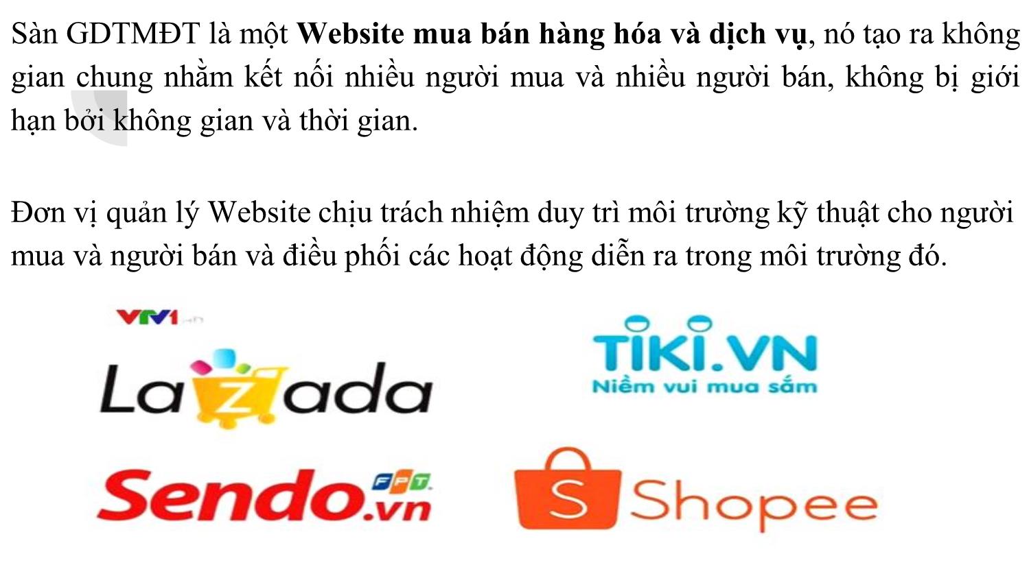 Bài giảng Thương mại điện tử - Chương 4: Sàn giao dịch thương mại điện tử - Đàm Thị Thuỷ trang 3