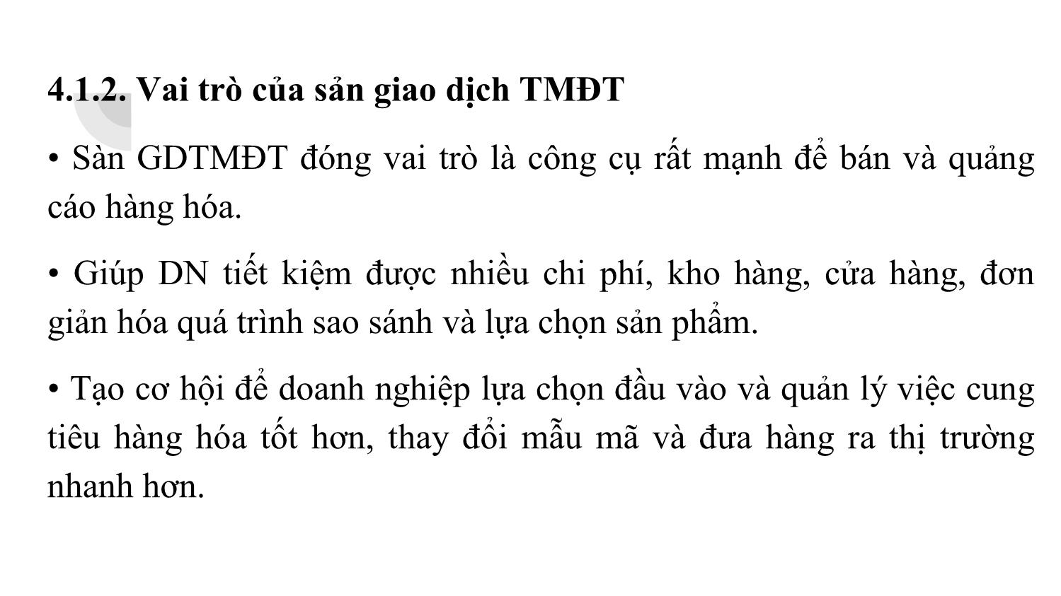 Bài giảng Thương mại điện tử - Chương 4: Sàn giao dịch thương mại điện tử - Đàm Thị Thuỷ trang 4