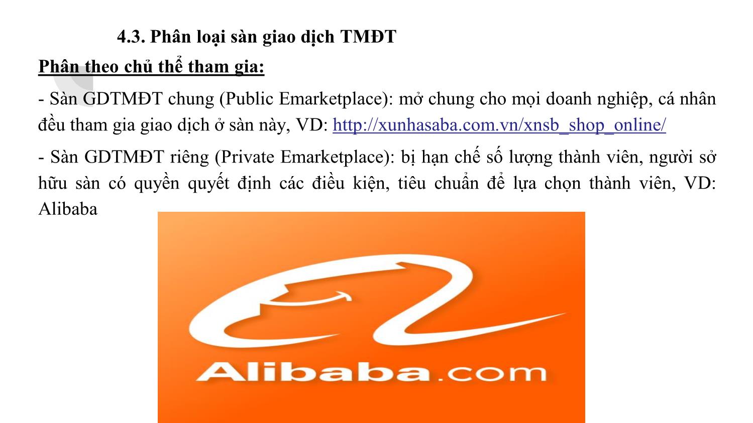 Bài giảng Thương mại điện tử - Chương 4: Sàn giao dịch thương mại điện tử - Đàm Thị Thuỷ trang 9