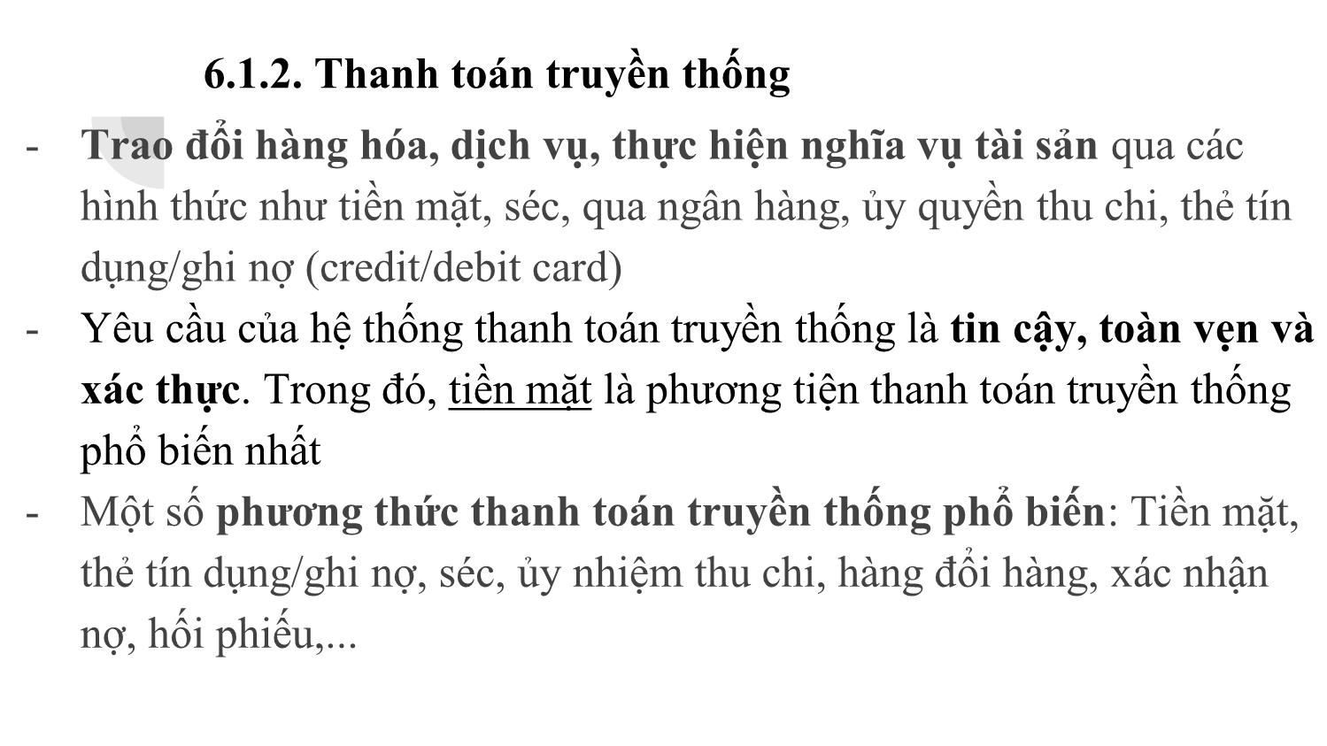 Bài giảng Thương mại điện tử - Chương 6: Thanh toán điện tử - Đàm Thị Thuỷ trang 4