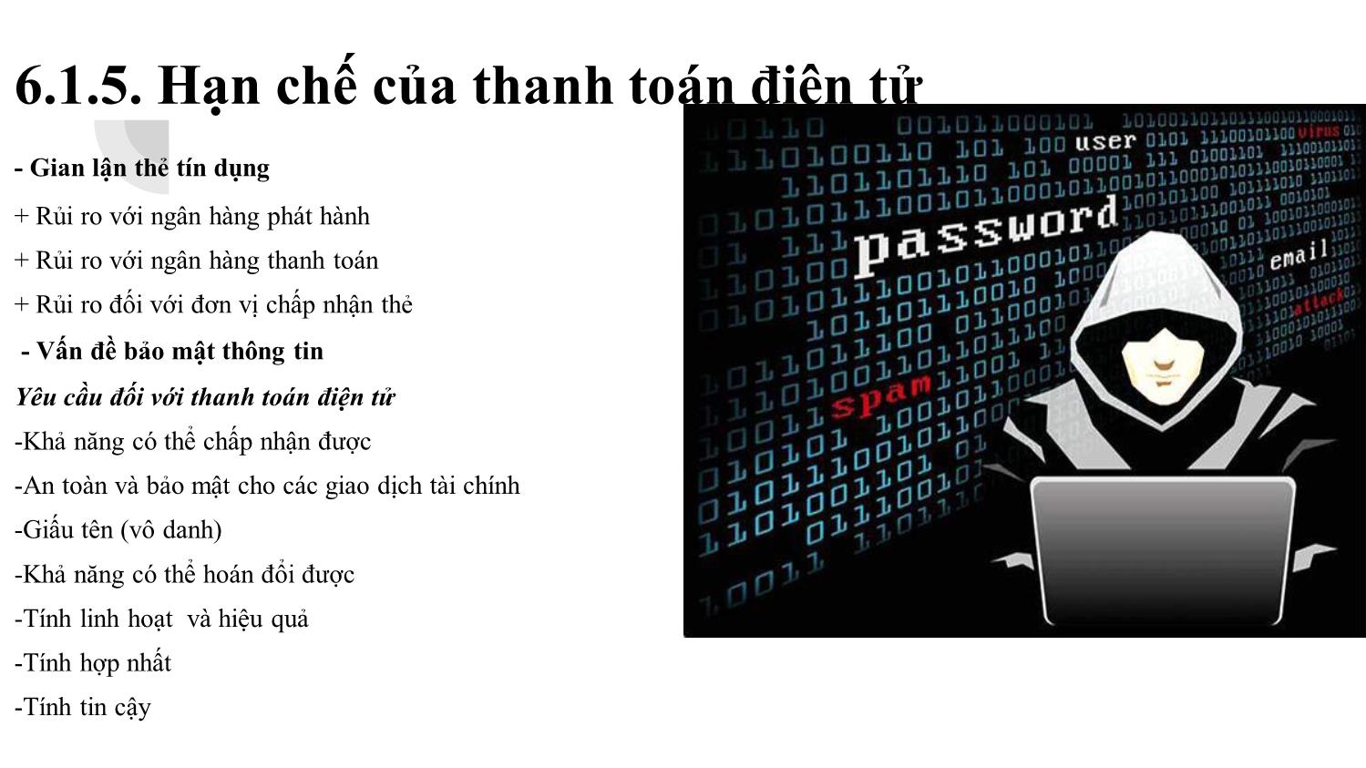 Bài giảng Thương mại điện tử - Chương 6: Thanh toán điện tử - Đàm Thị Thuỷ trang 9