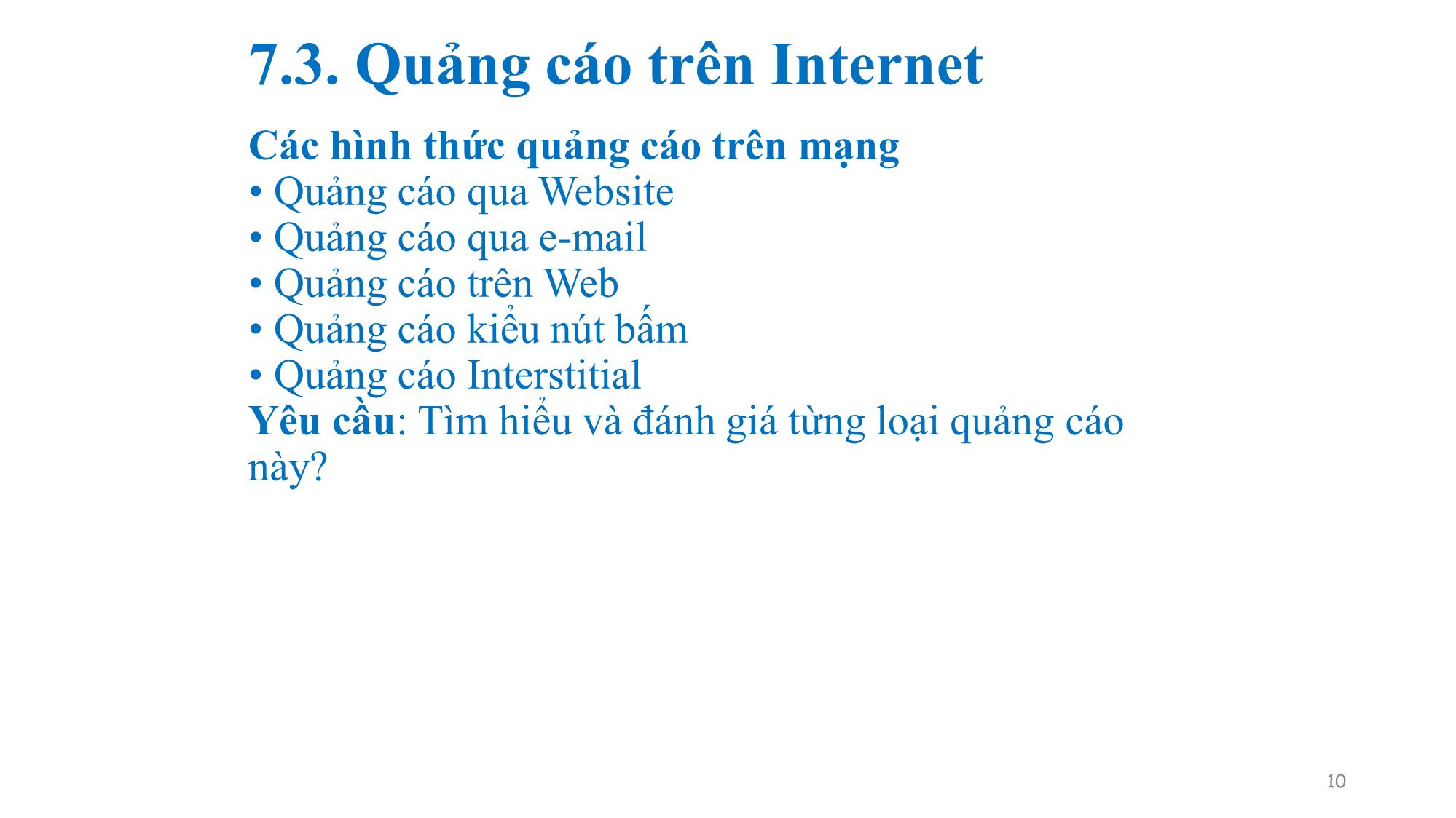 Bài giảng Thương mại điện tử - Chương 7: Marketing điện tử - Đàm Thị Thuỷ trang 10