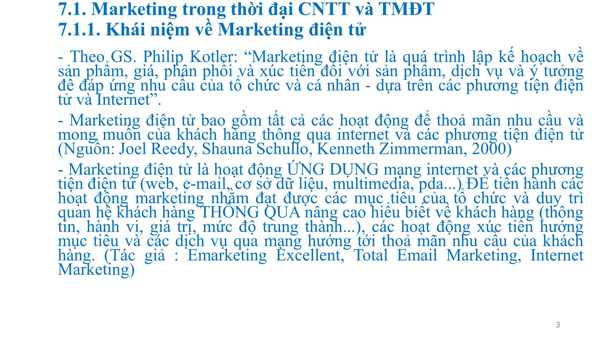 Bài giảng Thương mại điện tử - Chương 7: Marketing điện tử - Đàm Thị Thuỷ trang 3