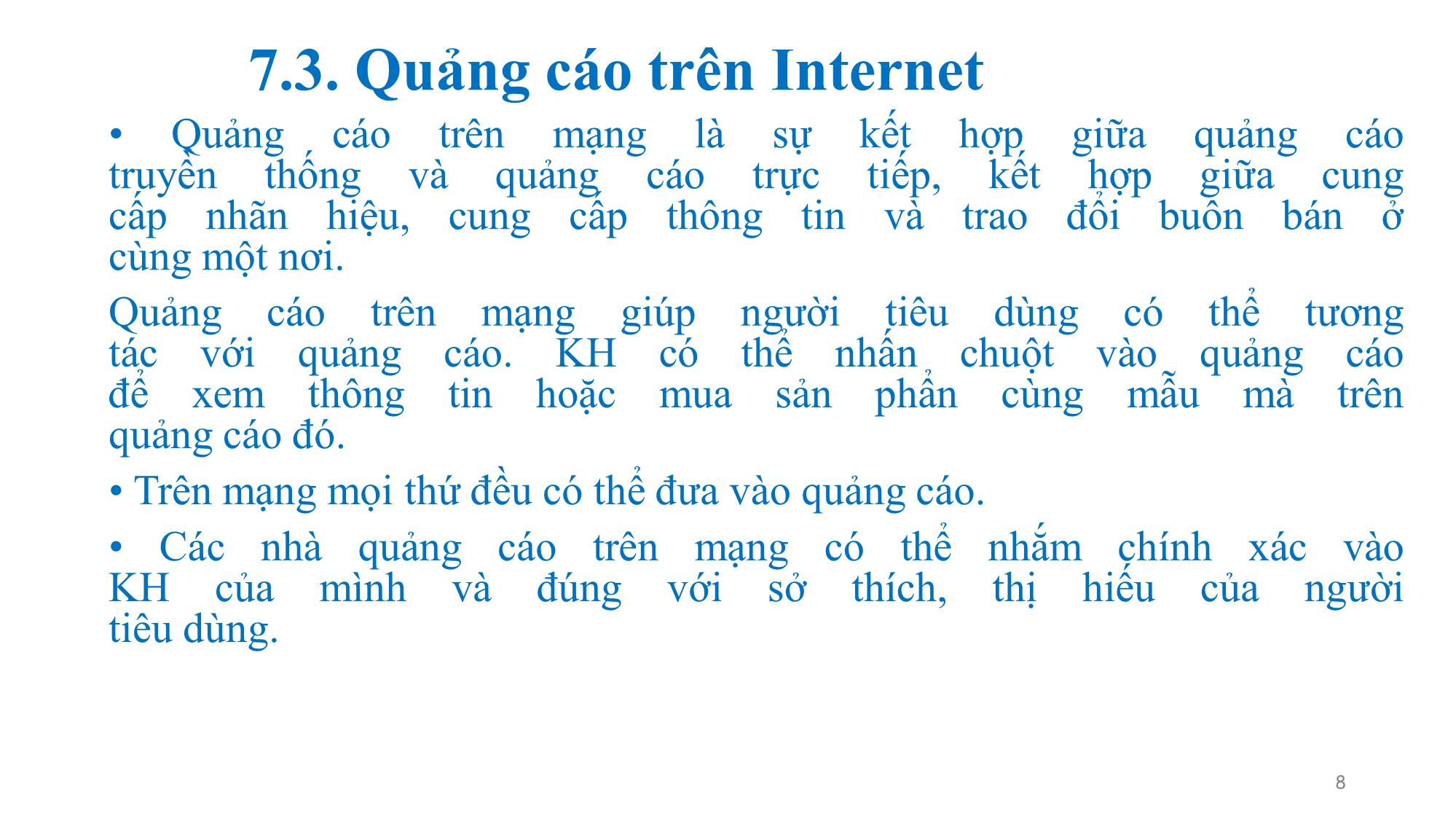 Bài giảng Thương mại điện tử - Chương 7: Marketing điện tử - Đàm Thị Thuỷ trang 8