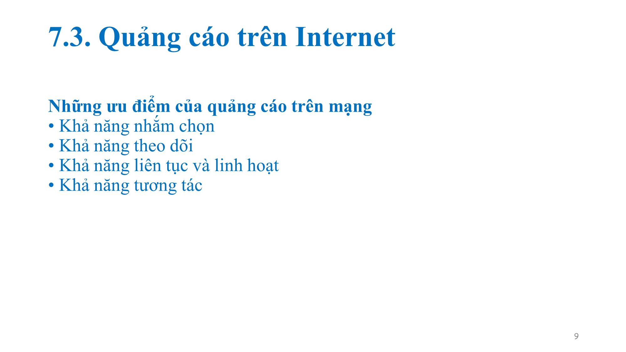 Bài giảng Thương mại điện tử - Chương 7: Marketing điện tử - Đàm Thị Thuỷ trang 9