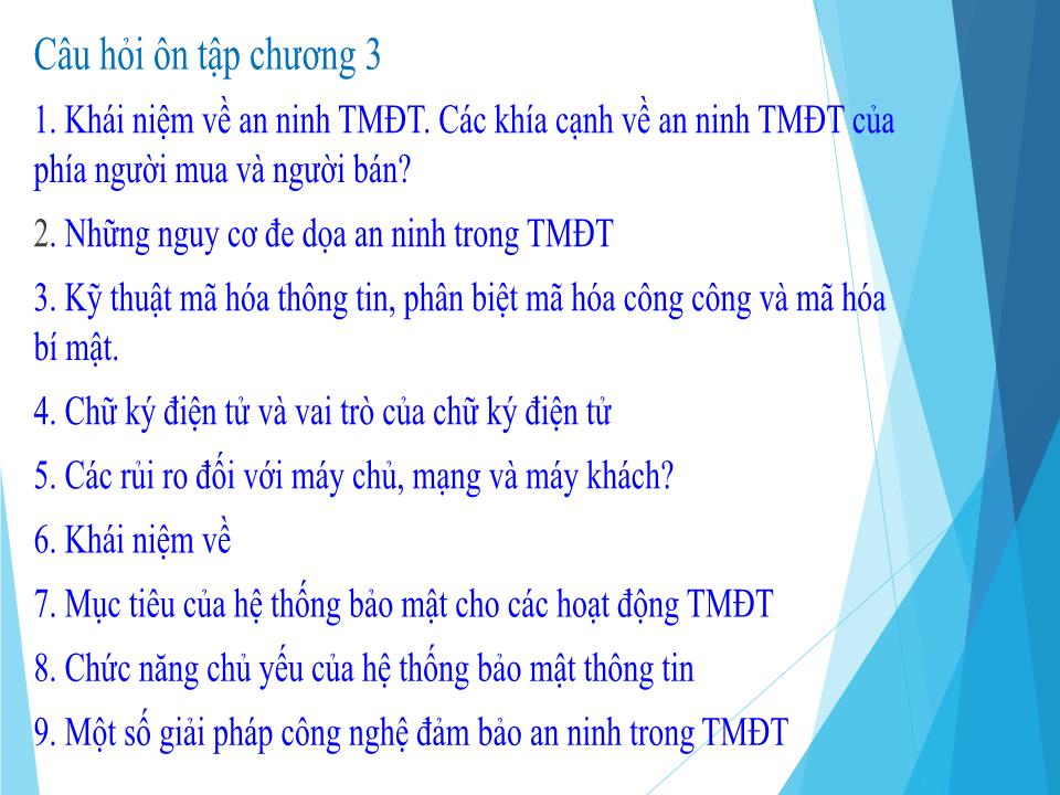 Bài giảng môn Thương mại điện tử - Chương 3: An ninh thương mại điện tử trang 3