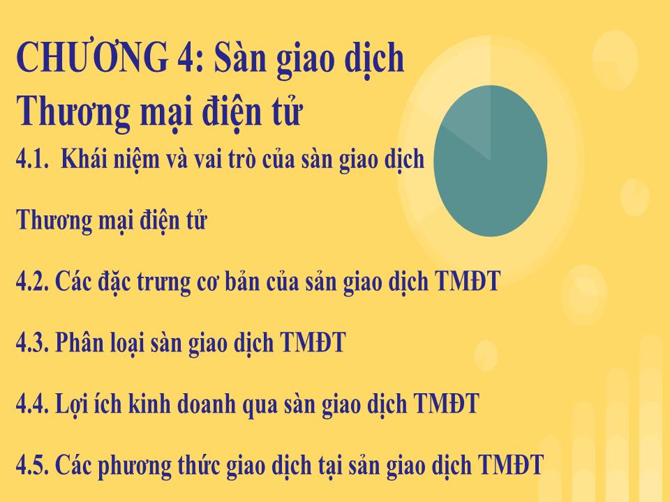 Bài giảng môn Thương mại điện tử - Chương 4: Sàn giao dịch thương mại điện tử trang 1