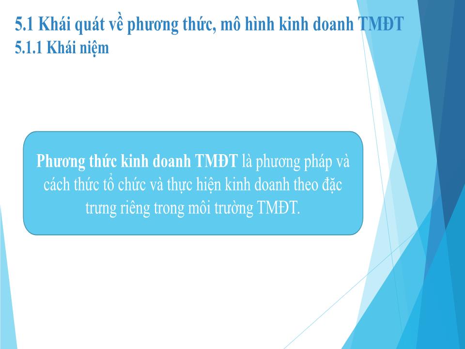 Bài giảng môn Thương mại điện tử - Chương 5: Phương thức và mô hình kinh doanh thương mại điện tử B2B, B2C trang 5