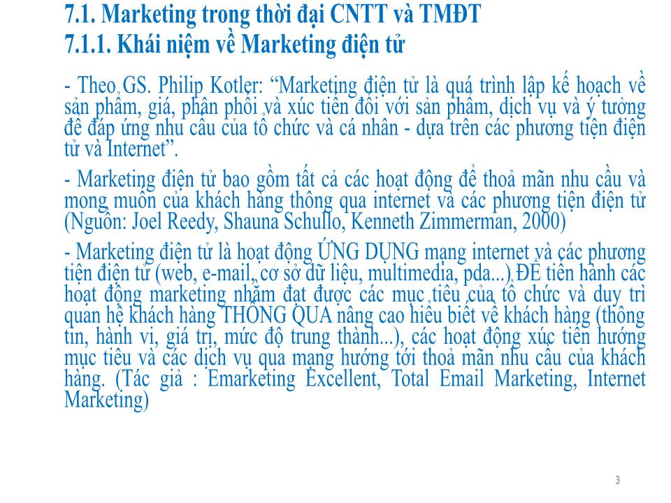 Bài giảng môn Thương mại điện tử - Chương 7: Marketing điện tử trang 3