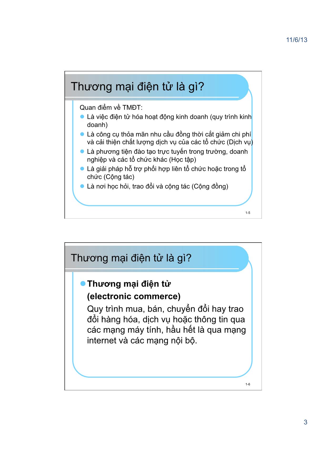 Giáo trình Thương mại điện tử - Chương 1, Phần 1: Tổng quan về thương mại điện tử - Nguyễn Việt Khôi trang 3