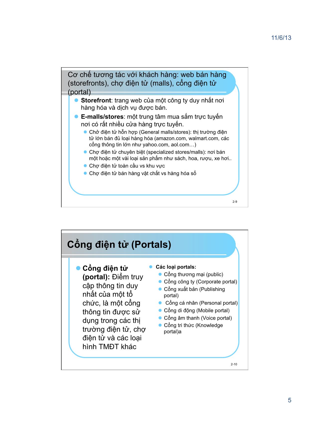 Giáo trình Thương mại điện tử - Chương 1, Phần 2: Tổng quan về thương mại điện tử - Nguyễn Việt Khôi trang 5