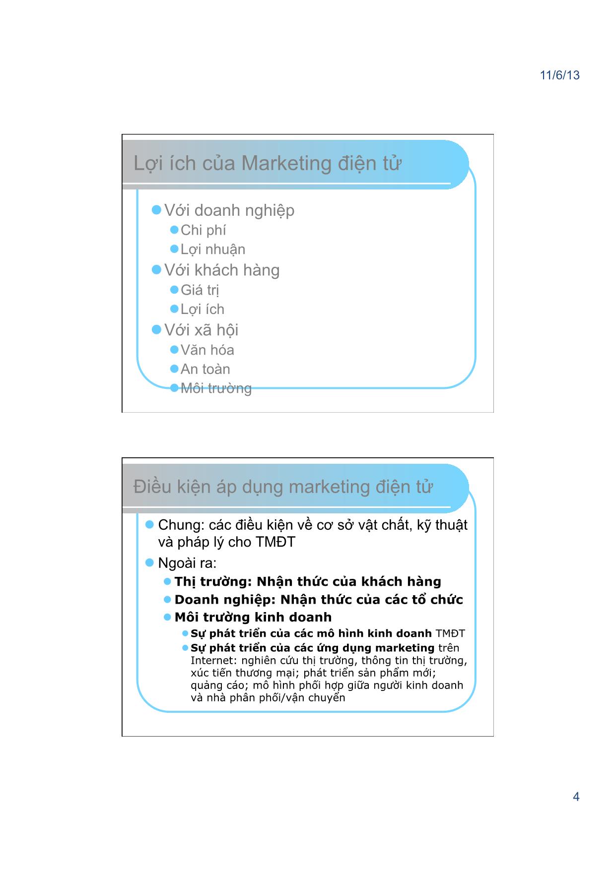 Giáo trình Thương mại điện tử - Chương 4: E-marketing. Hành vi khách hàng, nghiên cứu thị trường và quảng cáo - Nguyễn Việt Khôi trang 4