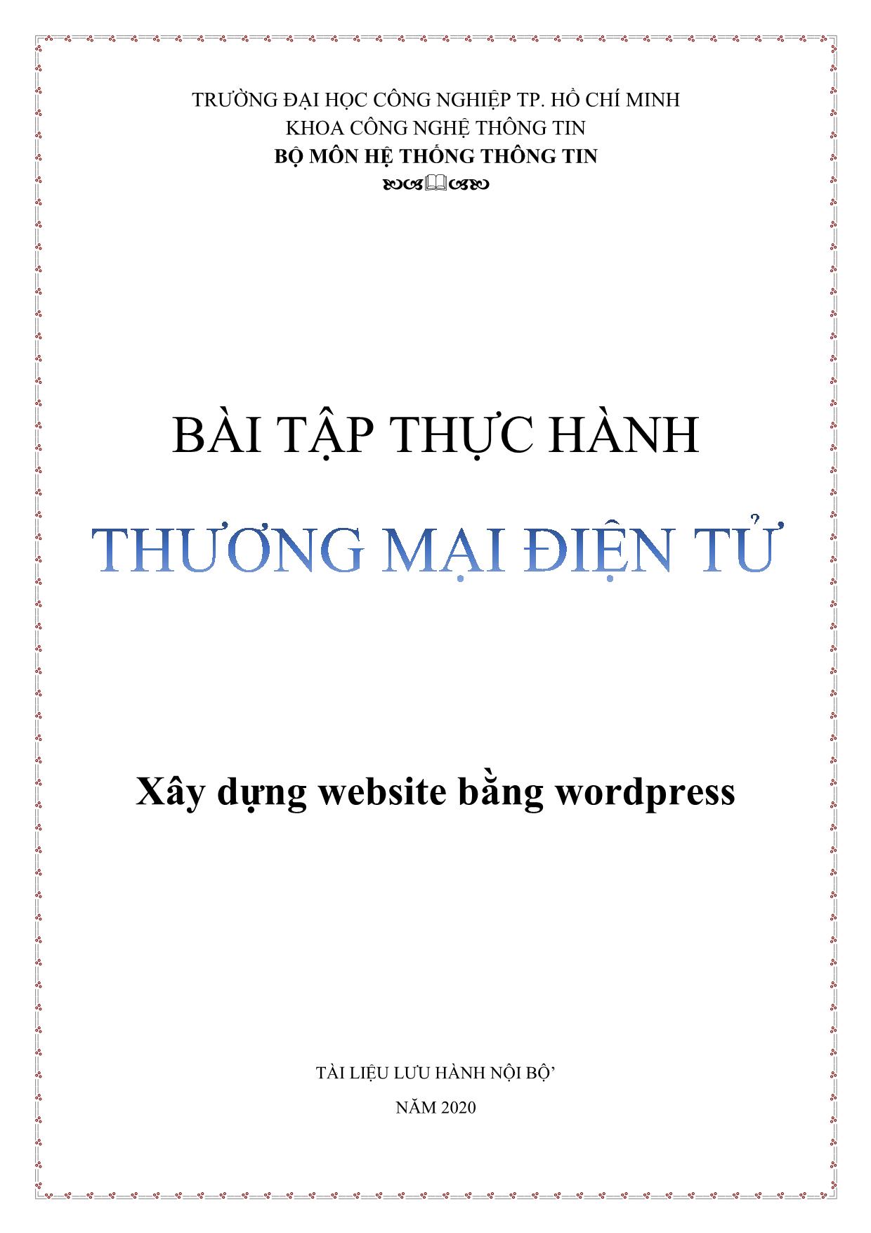 Bài tập thực hành Thương mại điện tử trang 1