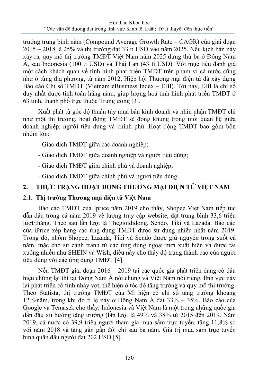 Giải pháp phát triển hoạt động bán hàng qua hình thức thương mại điện tử ở Việt Nam trang 2