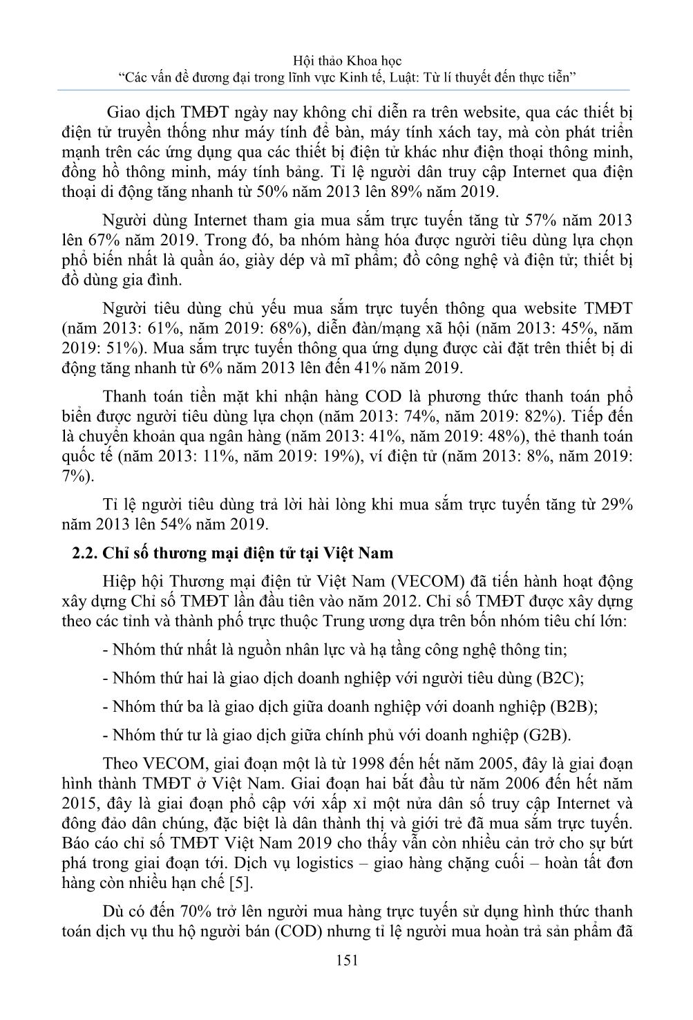 Giải pháp phát triển hoạt động bán hàng qua hình thức thương mại điện tử ở Việt Nam trang 3