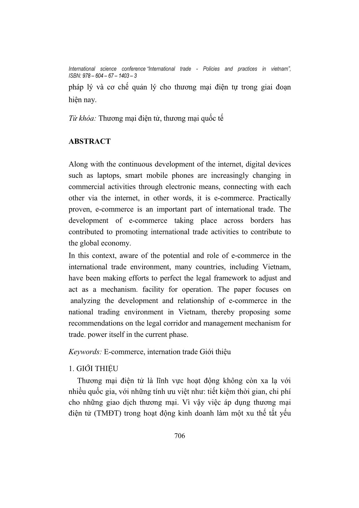 Hoạt động thương mại điện tử trong môi trường thương mại quốc tế tại Việt Nam trang 2