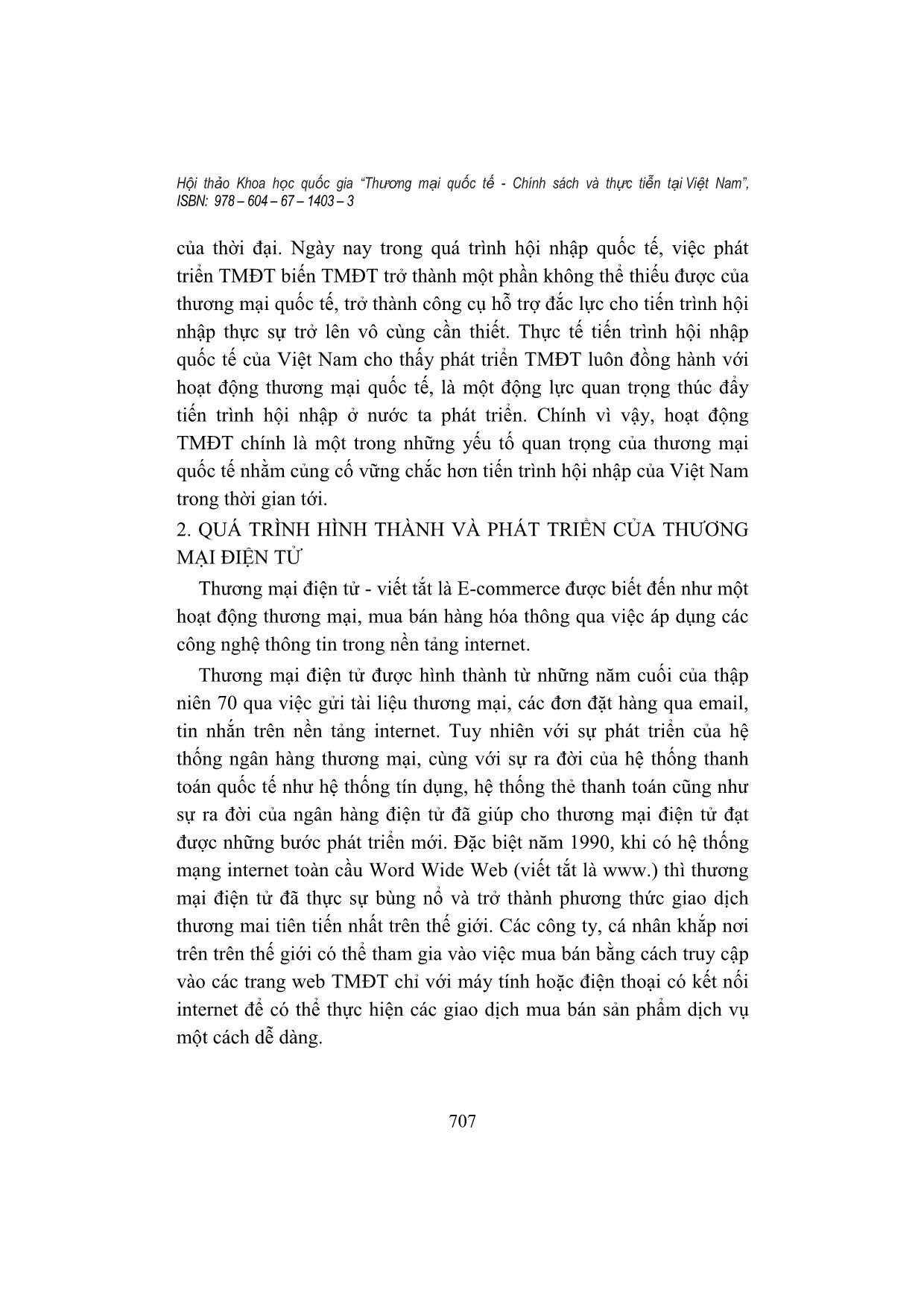 Hoạt động thương mại điện tử trong môi trường thương mại quốc tế tại Việt Nam trang 3
