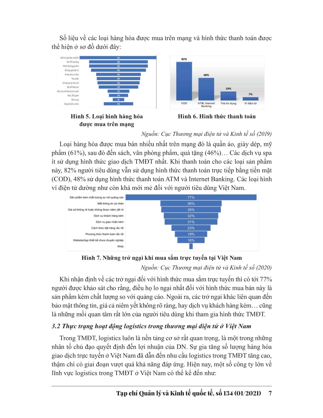 Phát triển thương mại điện tử: Cơ hội và thách thức cho ngành dịch vụ Logistics Việt Nam trang 7