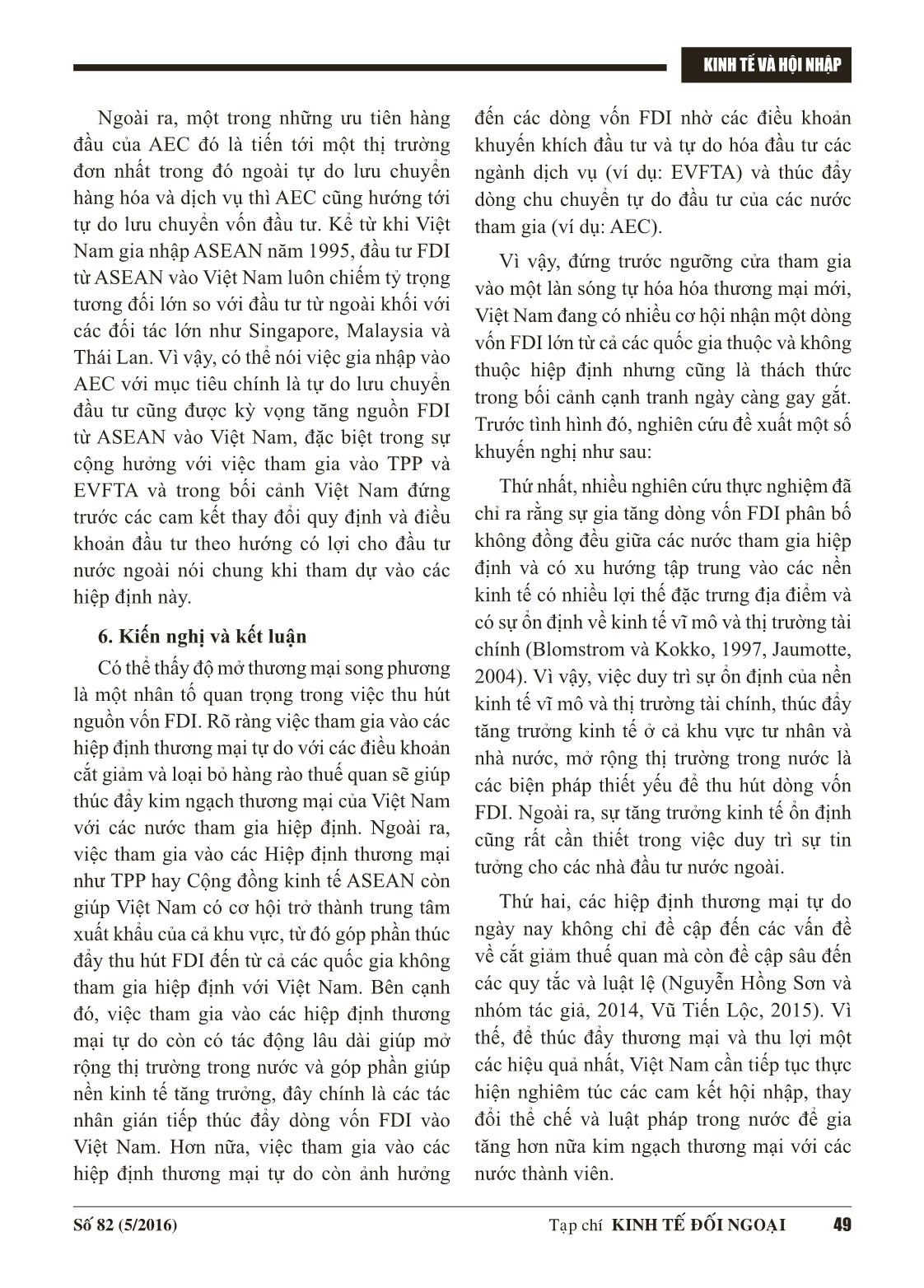 Tác động của tự do hóa thương mại thế hệ mới đến thu hút đầu tư trực tiếp nước ngoài vào Việt Nam trang 9
