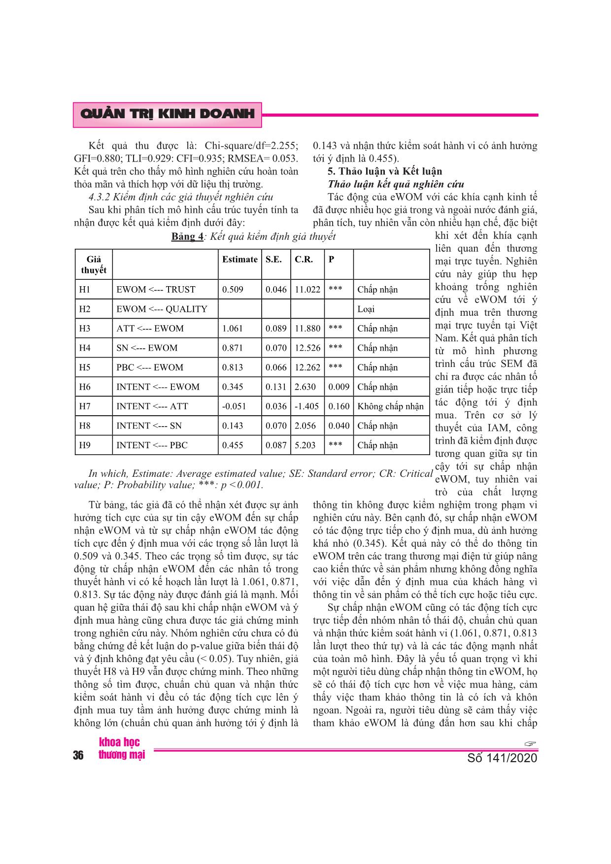 Tác động của truyền miệng điện tử đến ý định mua hàng của người tiêu dùng trên nền tảng thương mại trực tuyến tại thị trường Việt Nam trang 8