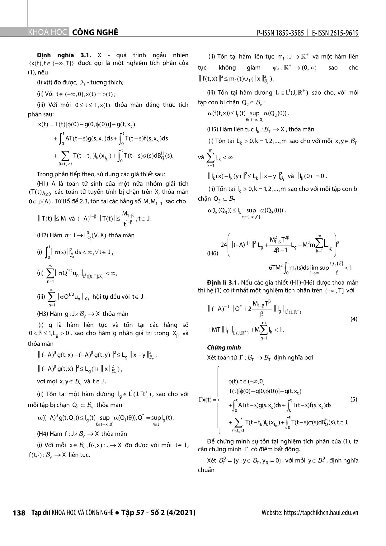 Áp dụng định lí điểm bất động Monch để nghiên cứu tính giải được của một lớp phương trình vi phân ngẫu nhiên trung tính có hiệu ứng xung trang 4