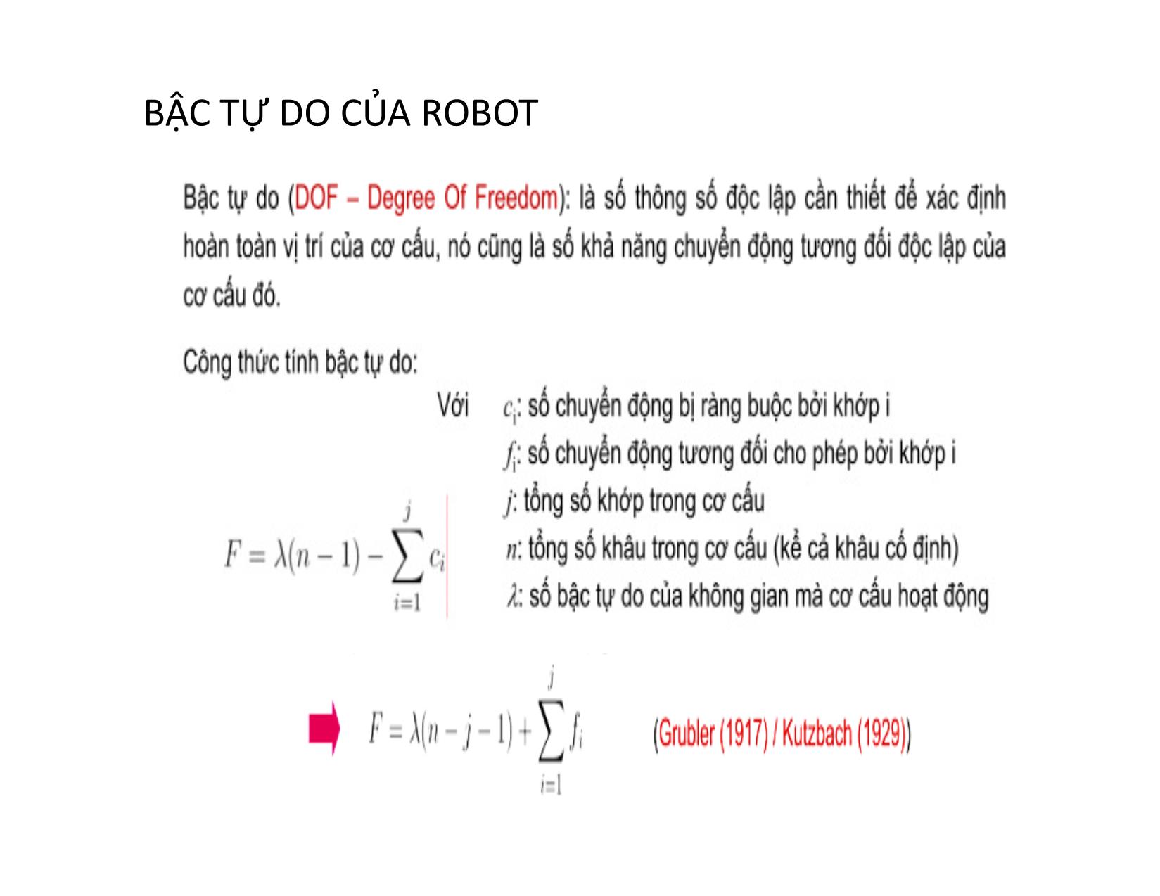 Bài giảng Cơ sở kỹ thuật robot - Chương 2: Cấu tạo robot công nghiệp trang 6