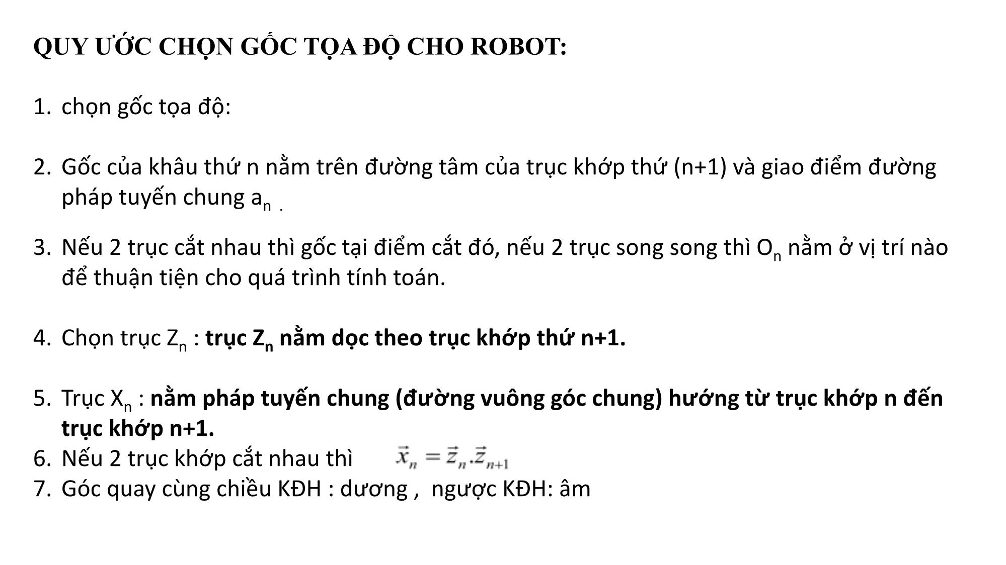 Bài giảng Phương trình động học robot trang 7