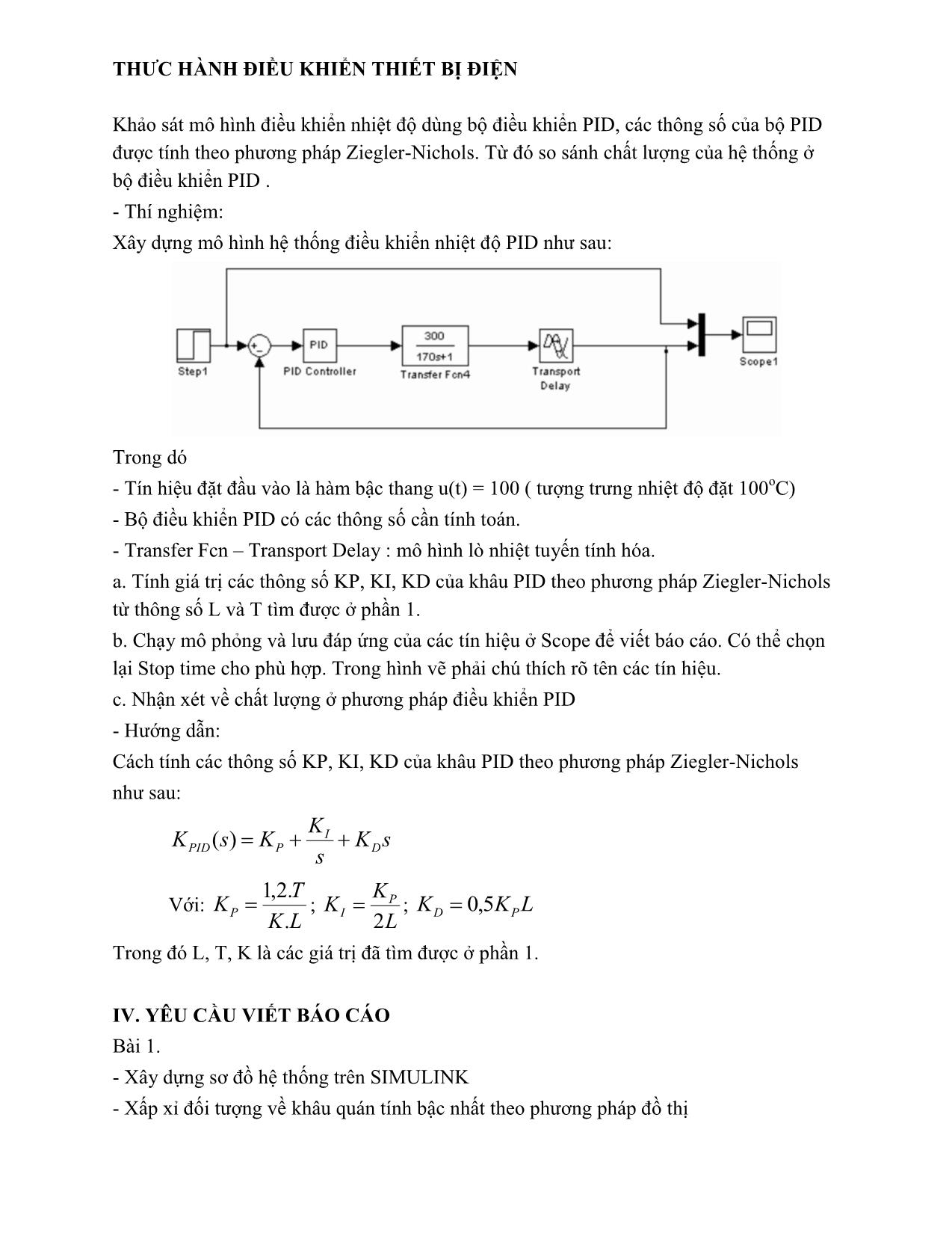 Giáo trình Thực hành điều khiển thiết bị điện - Bài 7: Tổng hợp hệ thống điều khiển tự động trang 7