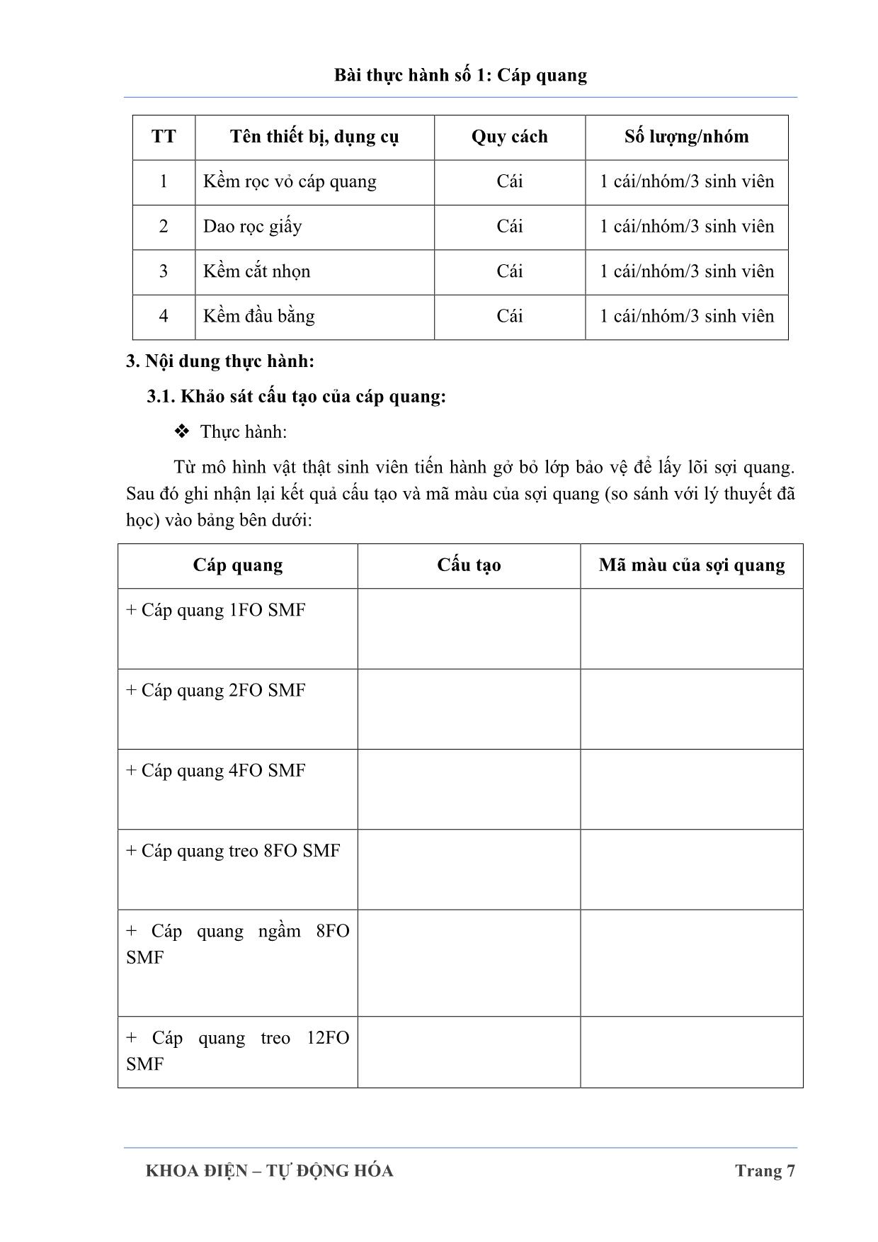 Bài tập thực hành môn Thực tập thông tin quang trang 10