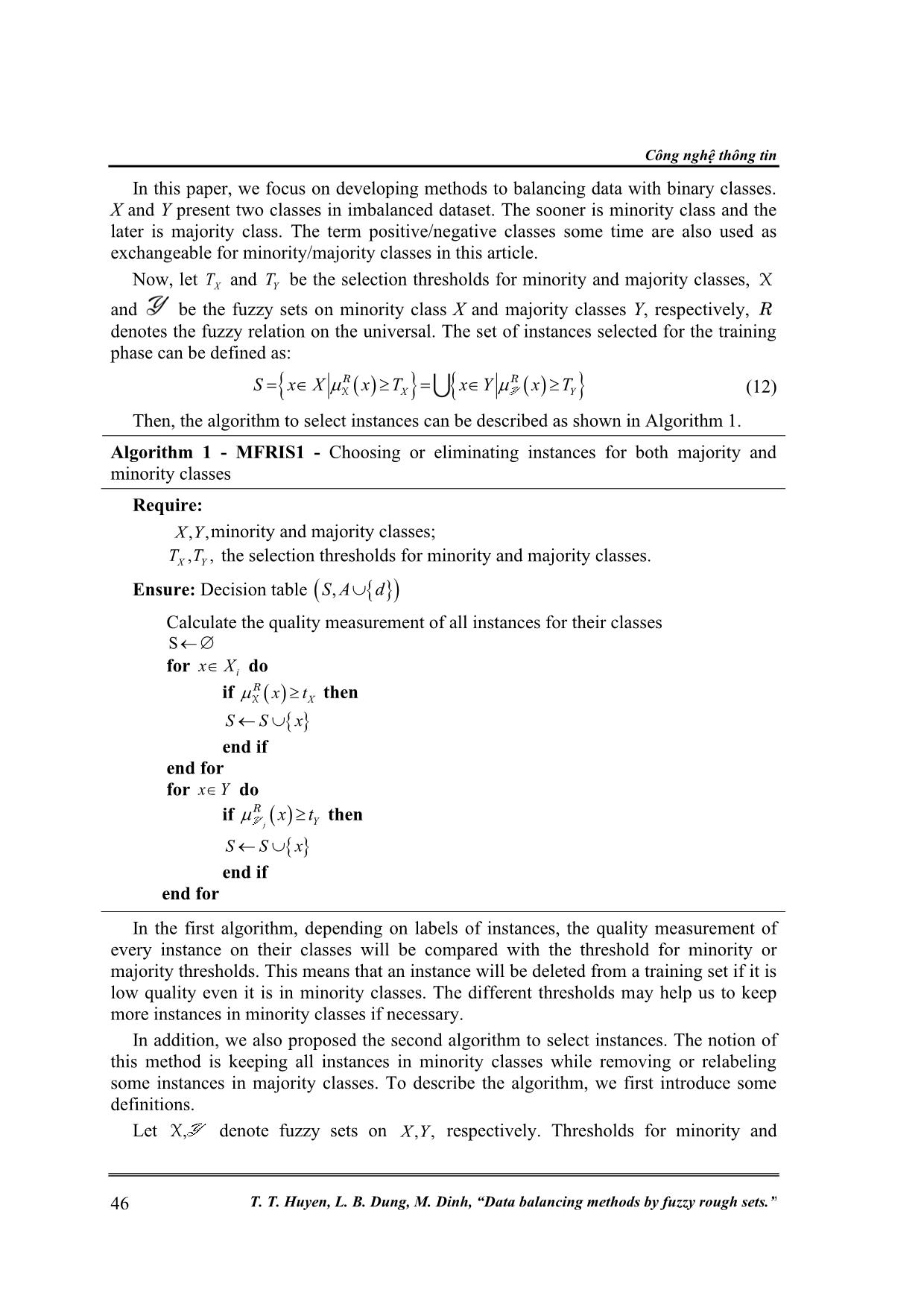 Data balancing methods by fuzzy rough sets trang 7