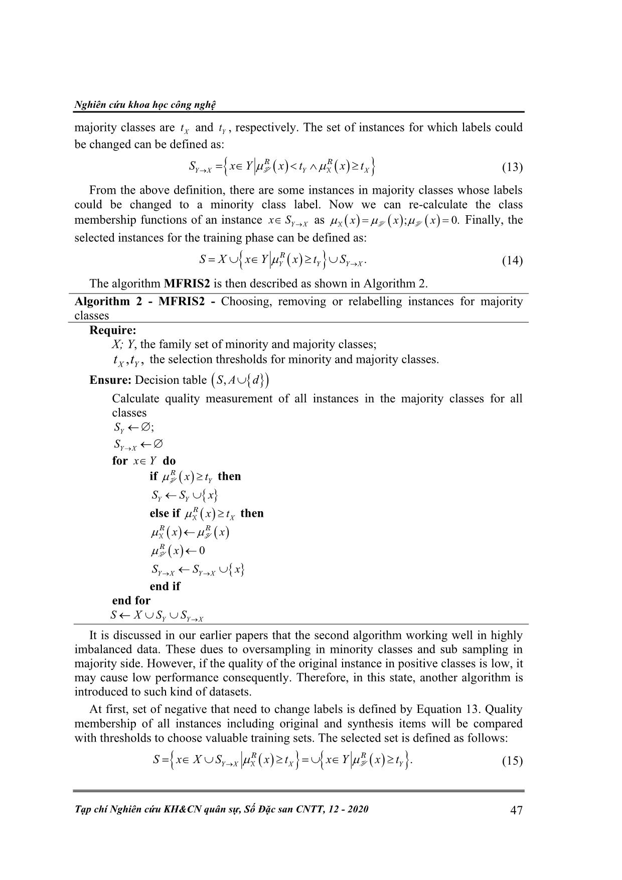 Data balancing methods by fuzzy rough sets trang 8