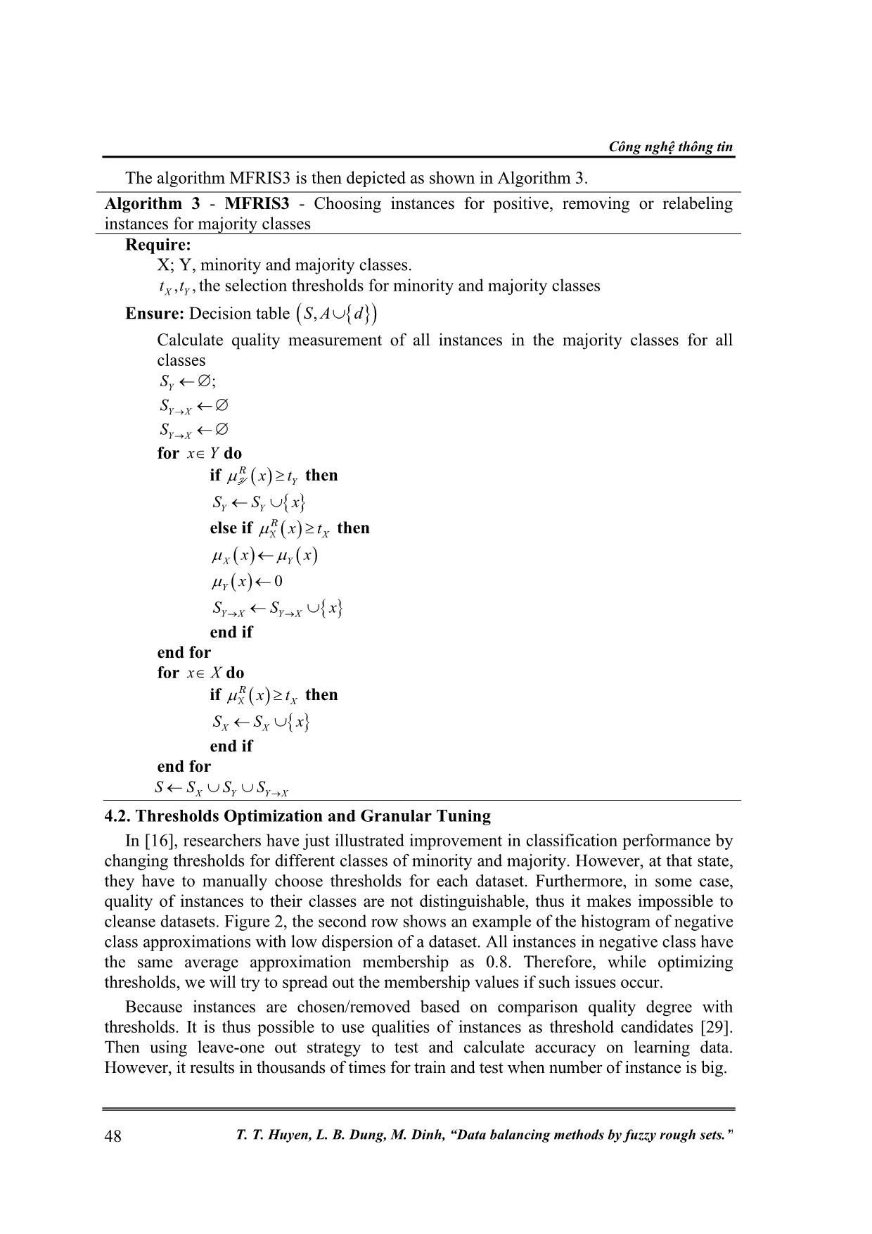 Data balancing methods by fuzzy rough sets trang 9