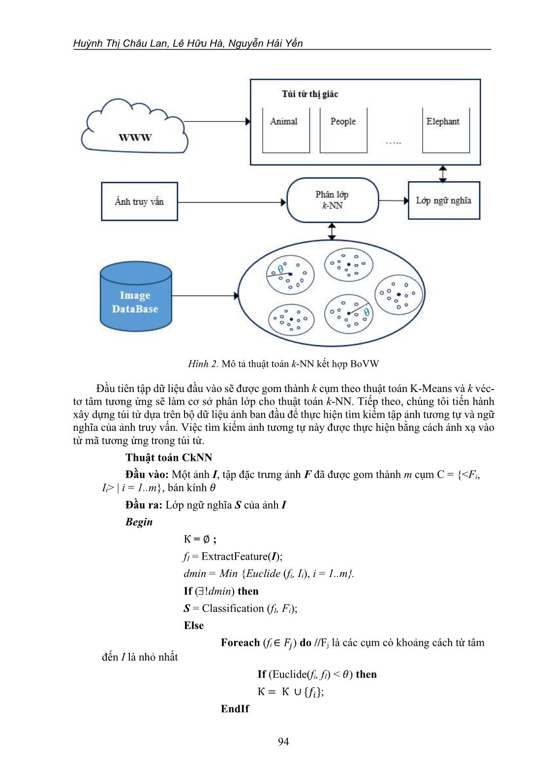 Một phương pháp phân lớp cho bài toán tìm kiếm ảnh dựa trên thuật toán k-NN trang 6
