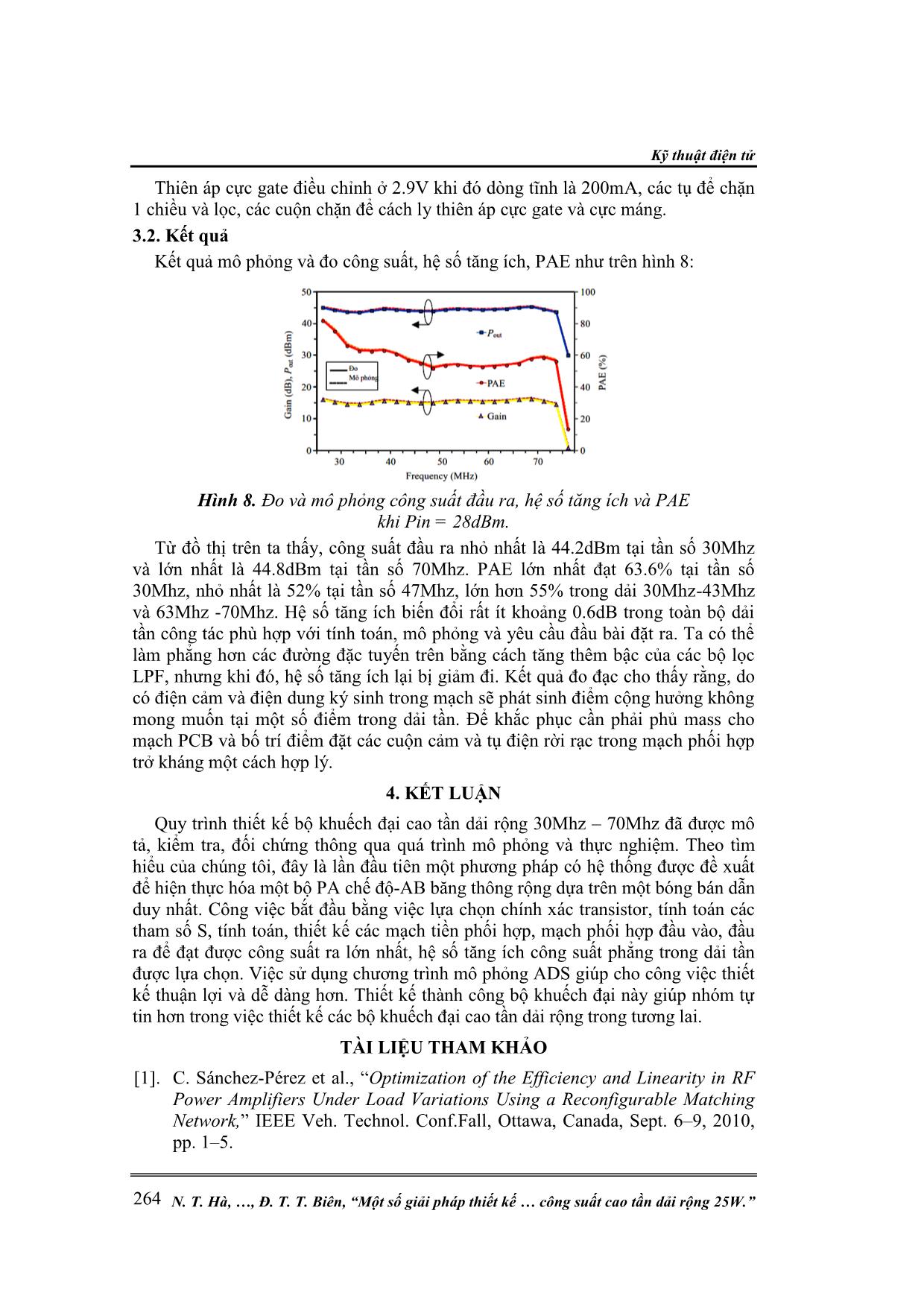 Một số giải pháp thiết kế, mô phỏng đặc tuyến của bộ khuếch đại công suất cao tần dải rộng 25W trang 6