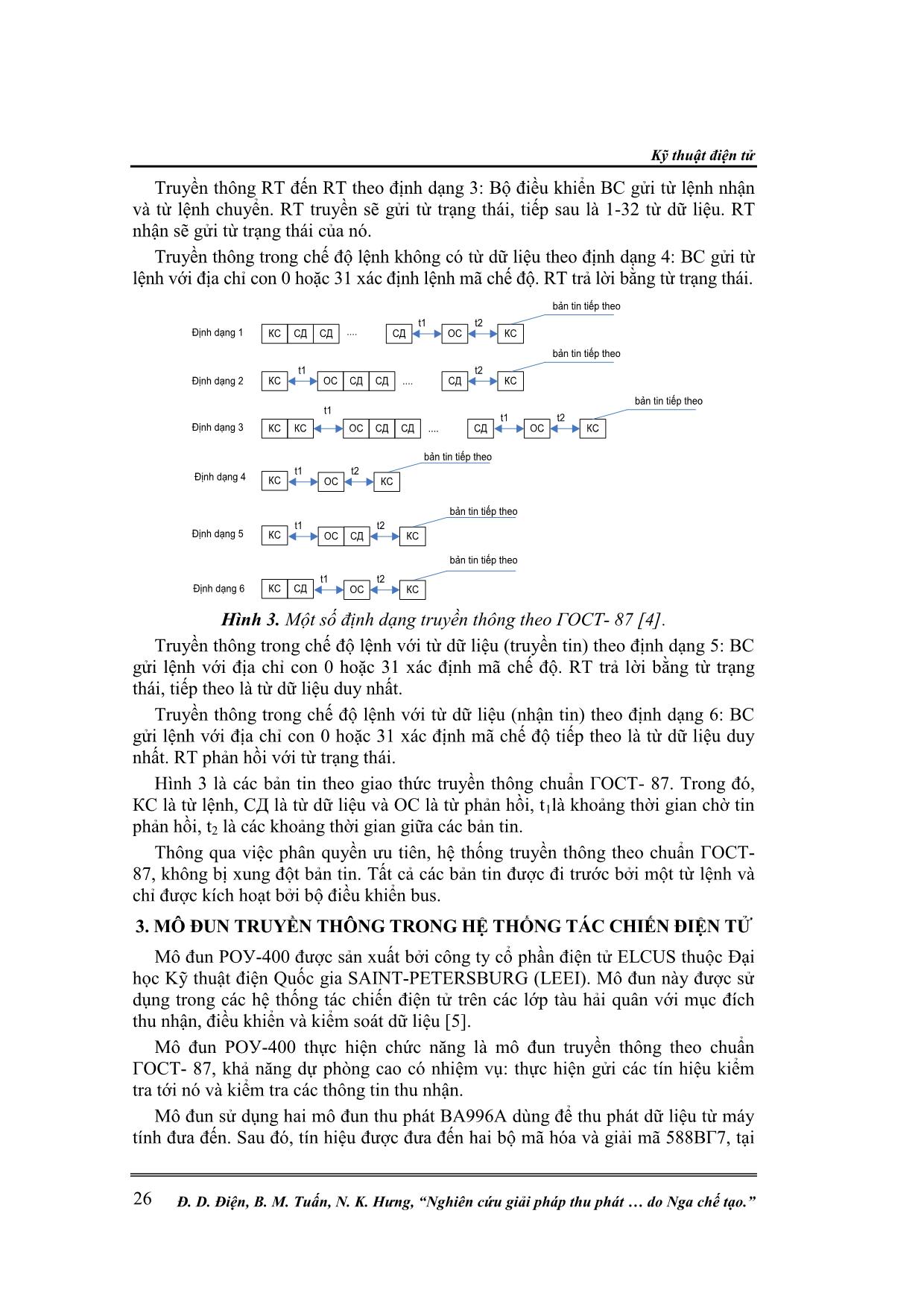Nghiên cứu giải pháp thu phát dữ liệu theo chuẩn truyền thông гост 26765.52-87 trong các hệ thống tác chiến điện tử do nga chế tạo trang 3
