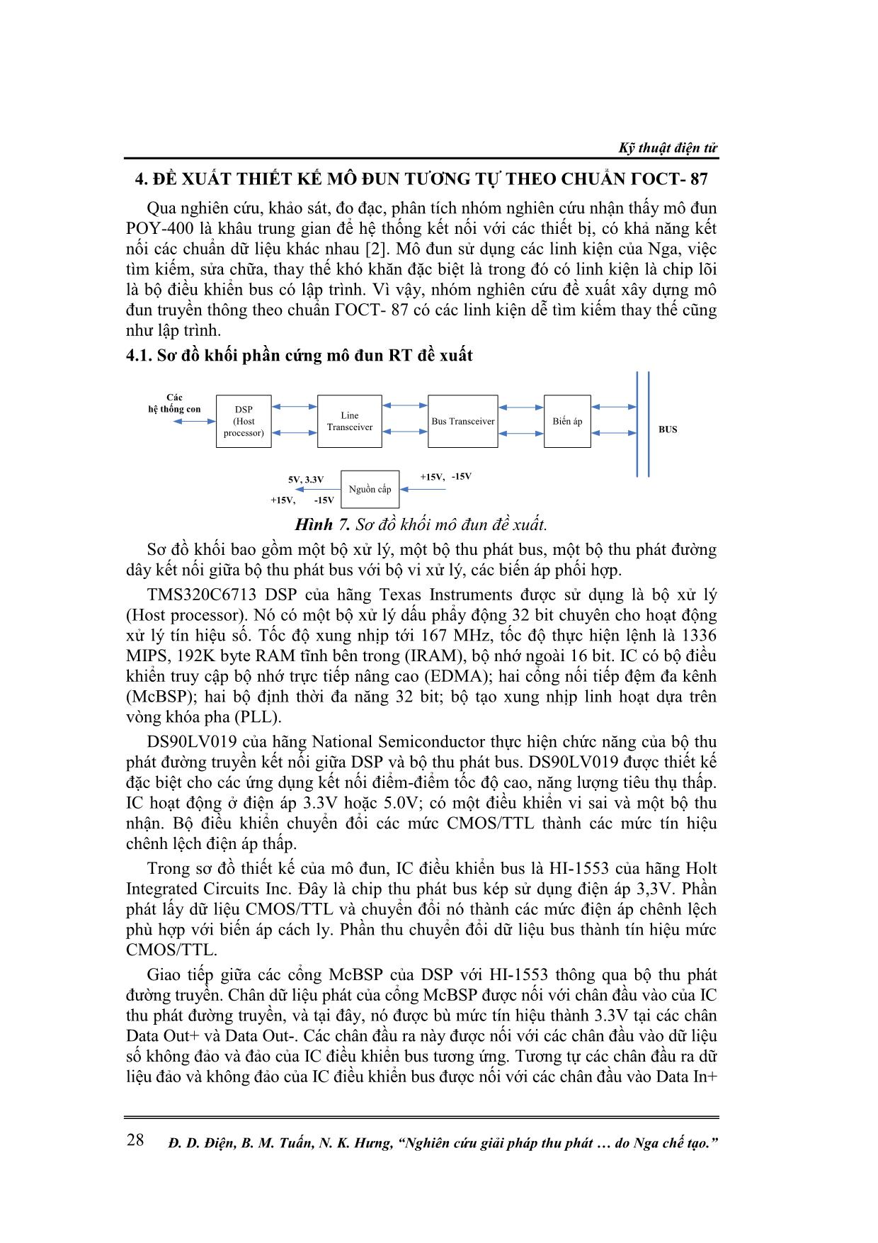 Nghiên cứu giải pháp thu phát dữ liệu theo chuẩn truyền thông гост 26765.52-87 trong các hệ thống tác chiến điện tử do nga chế tạo trang 5