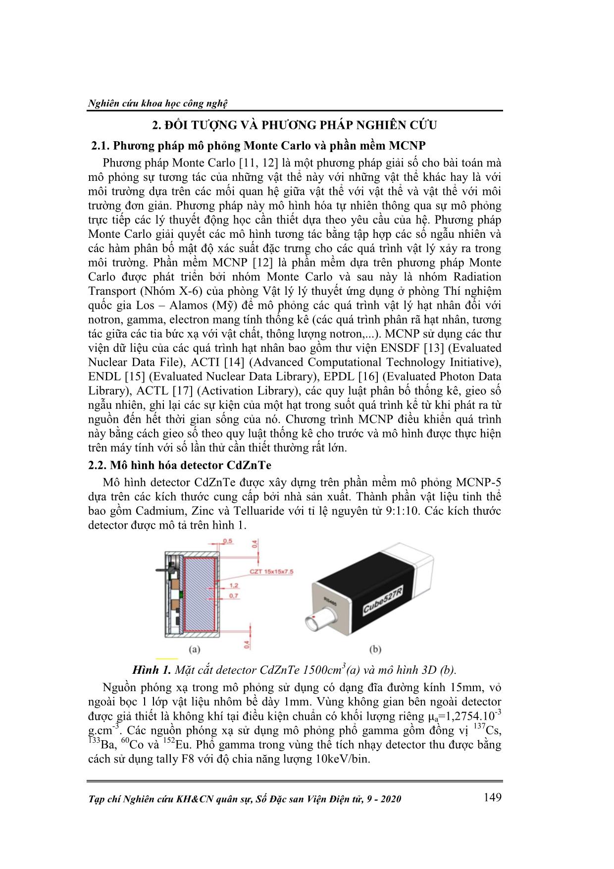 Tính toán mô phỏng detector bán dẫn CdZnTe bằng phương pháp monte carlo trang 2