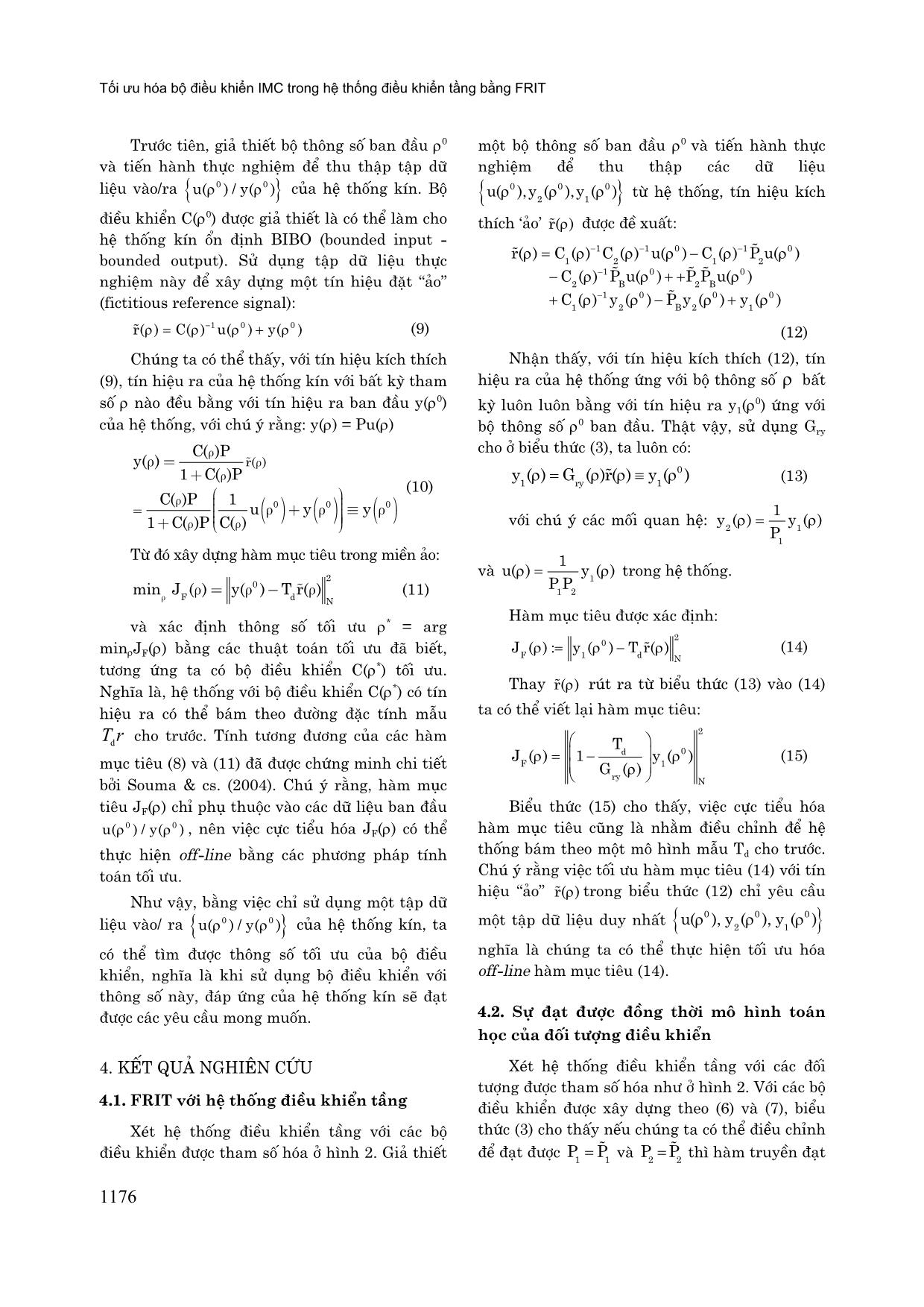 Tối ưu hóa bộ điều khiển IMC trong hệ thống điều khiển tầng bằng Frit trang 5