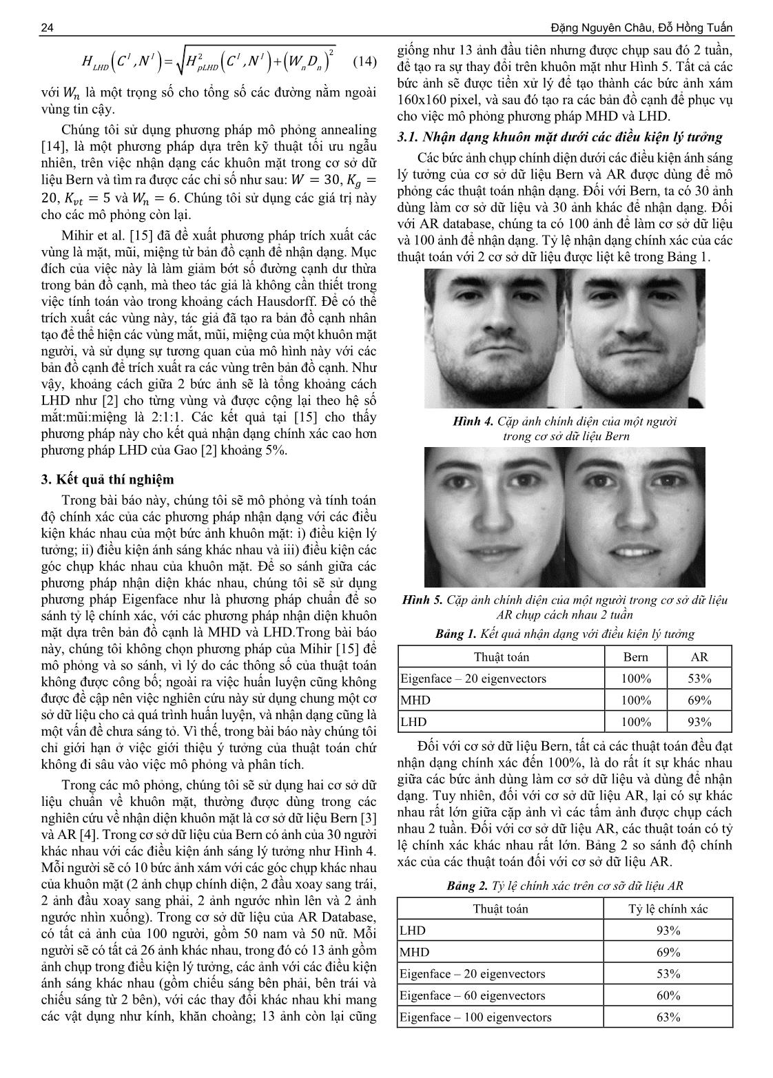 Tổng quan các phương pháp nhận dạng khuôn mặt dựa trên đặc trưng cạnh trang 4