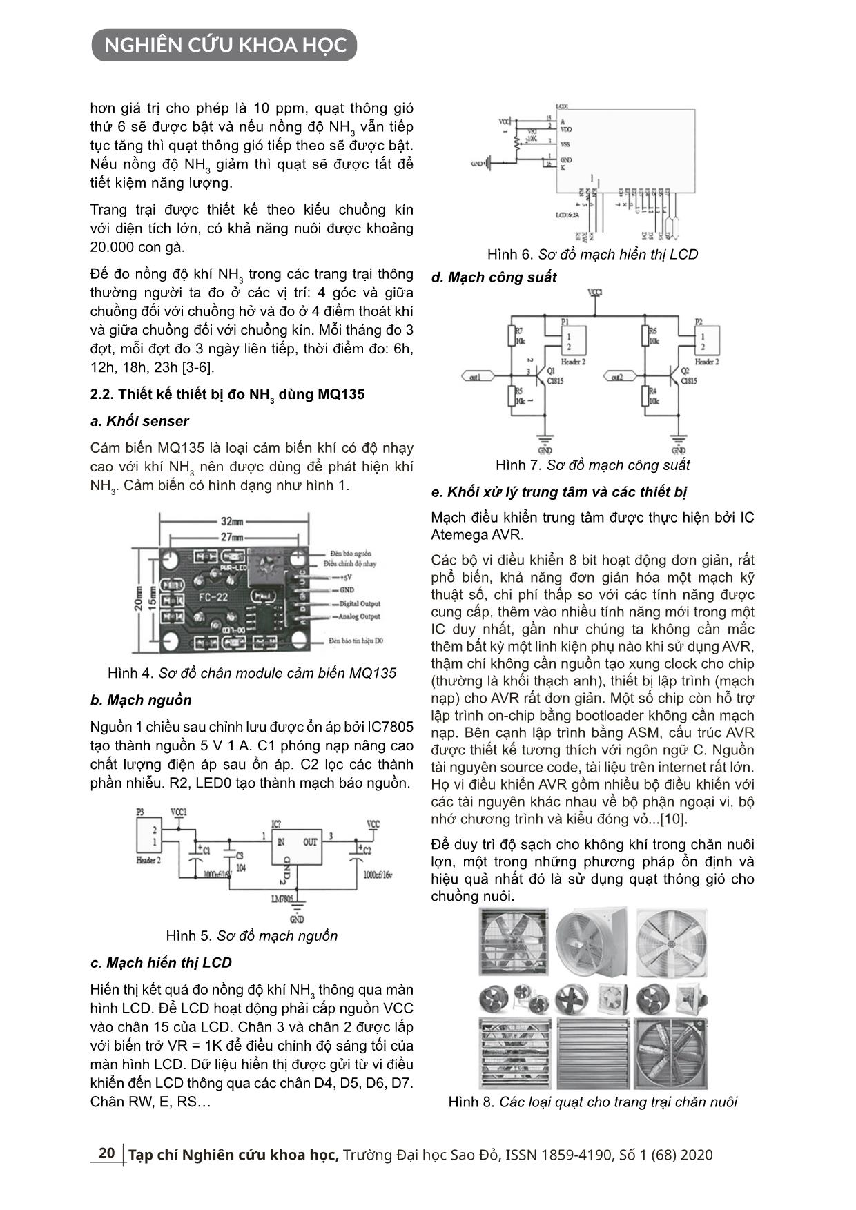 Thiết kế thiết bị đo nồng độ NH3 cho các trang trại chăn nuôi sử dụng vi điều khiển AVR trang 3